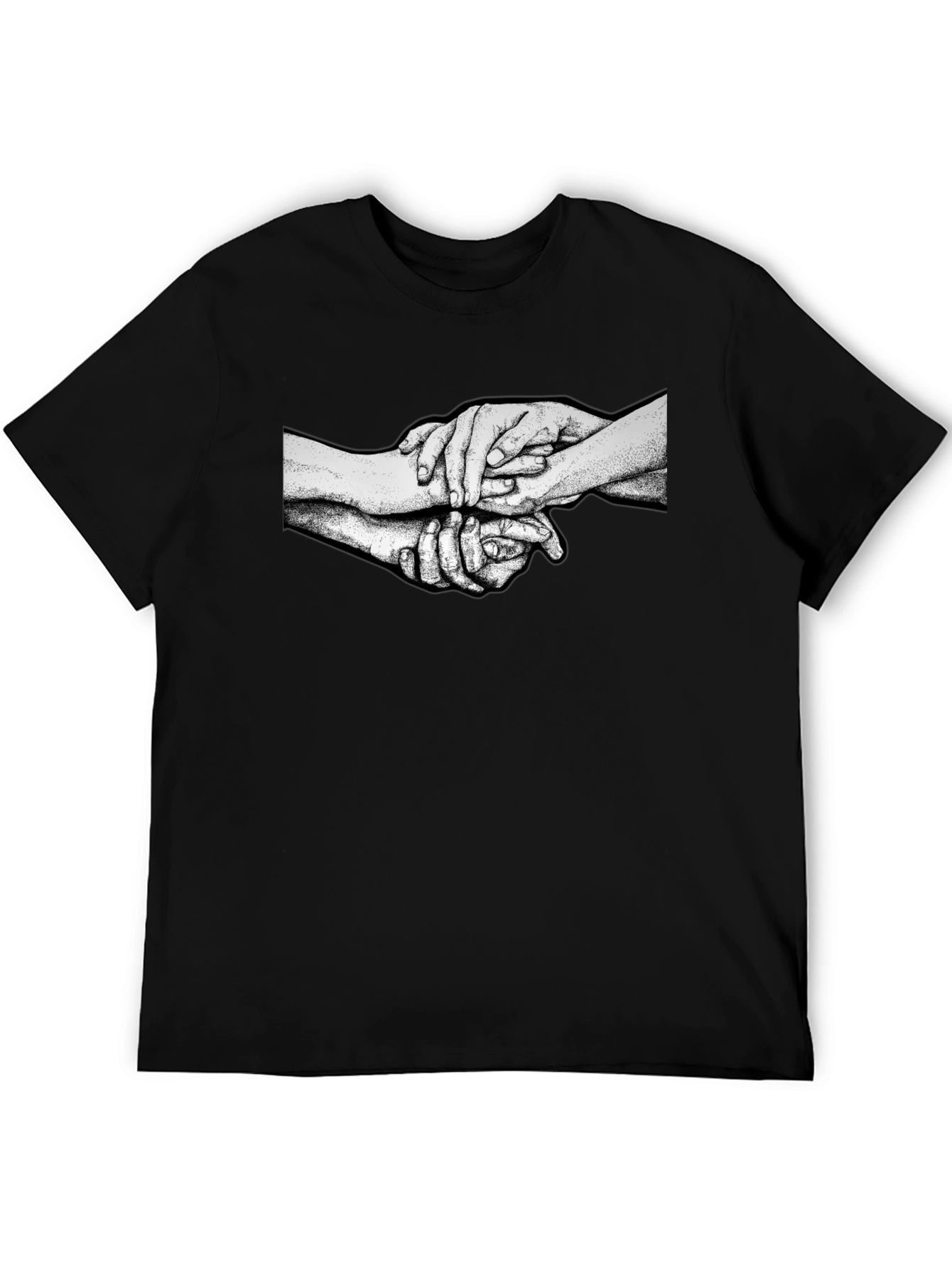 Unity Hands Graphic Print Black T-Shirt