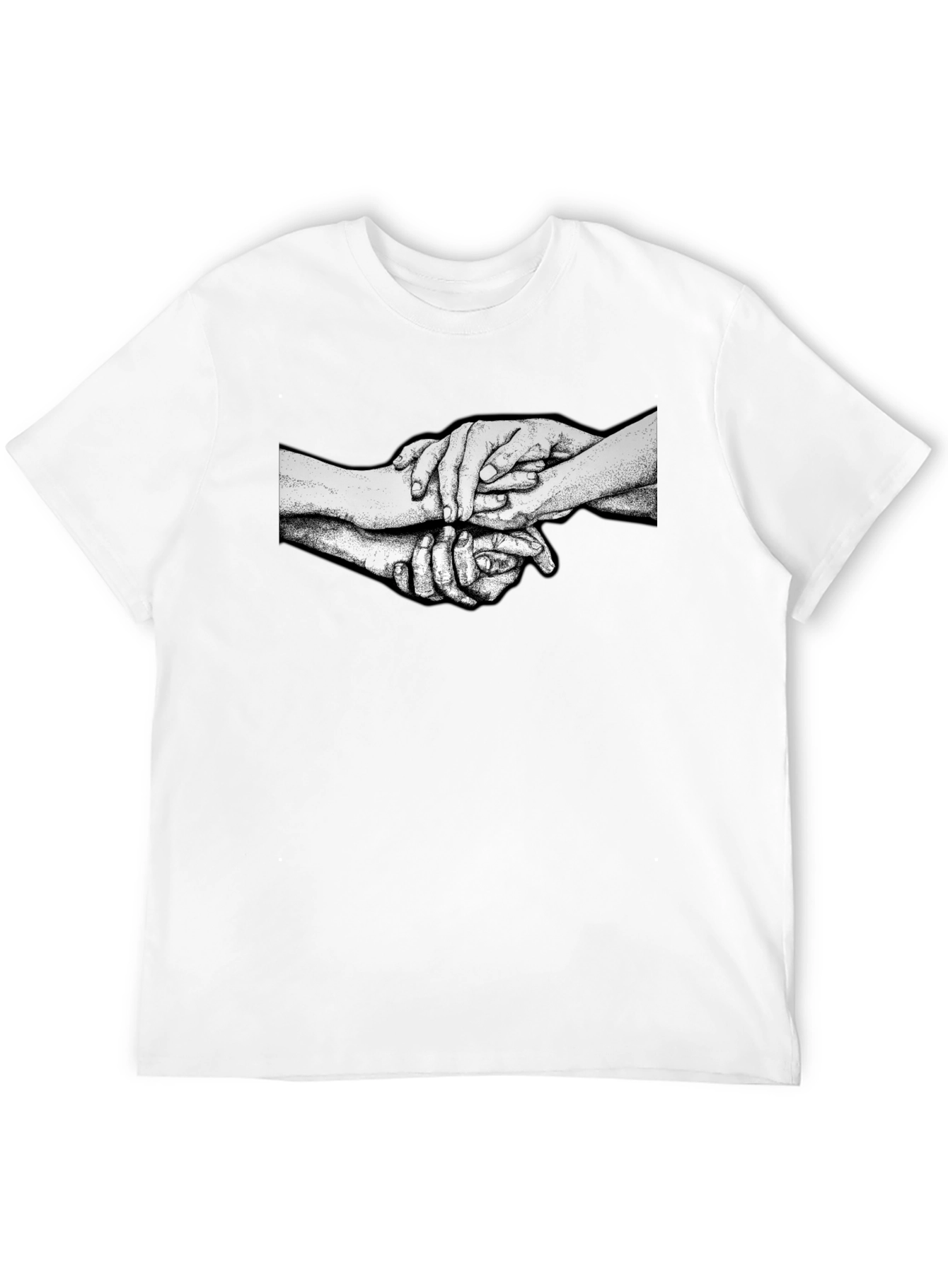 Unity Hands Graphic Print Black T-Shirt