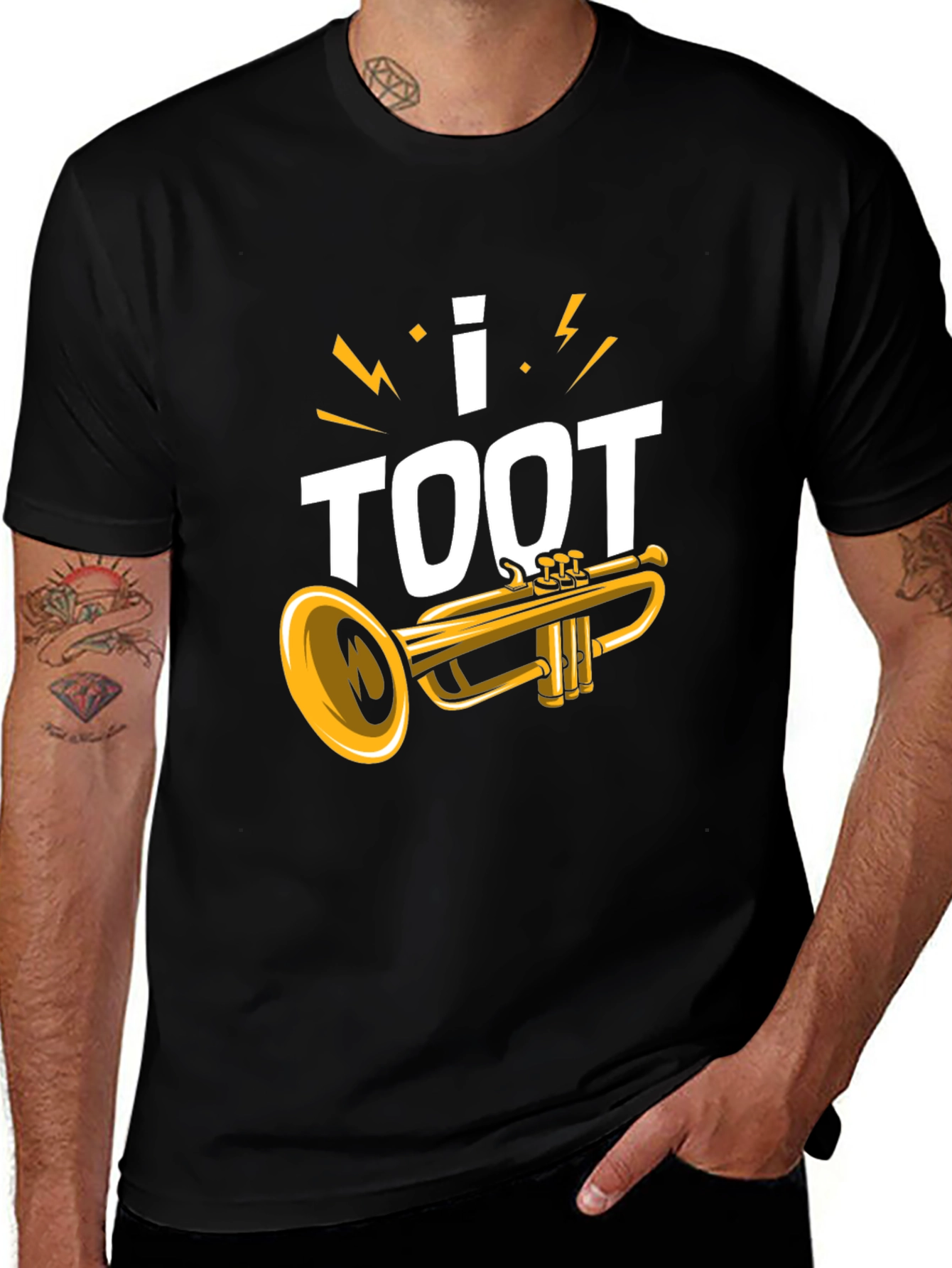 I Toot Trumpet Black T-Shirt