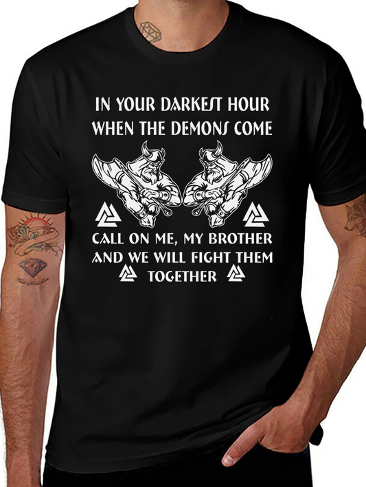 Viking Brothers Graphic T-Shirt - Fight Together