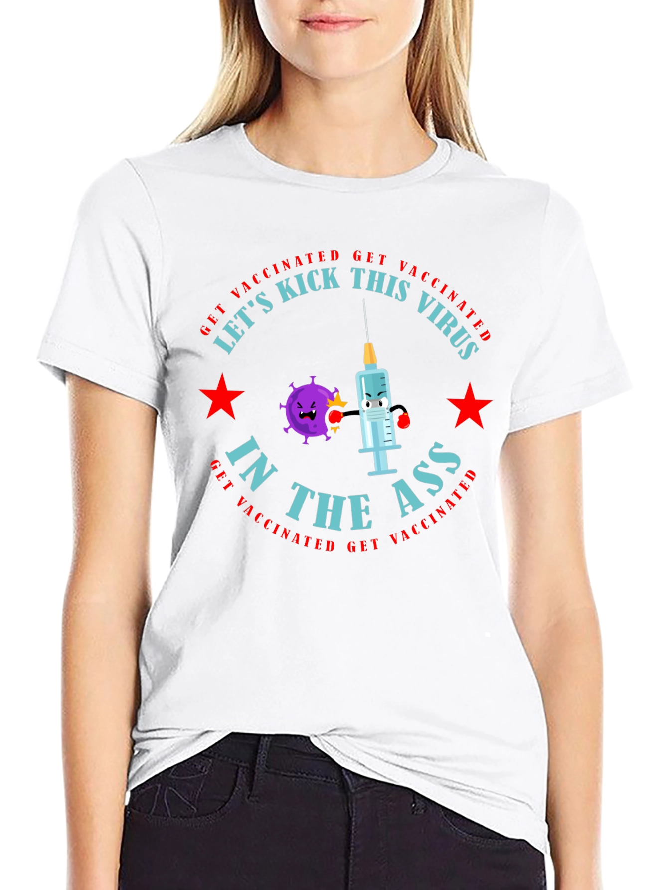 Vaccinated Virus Kick T-Shirt