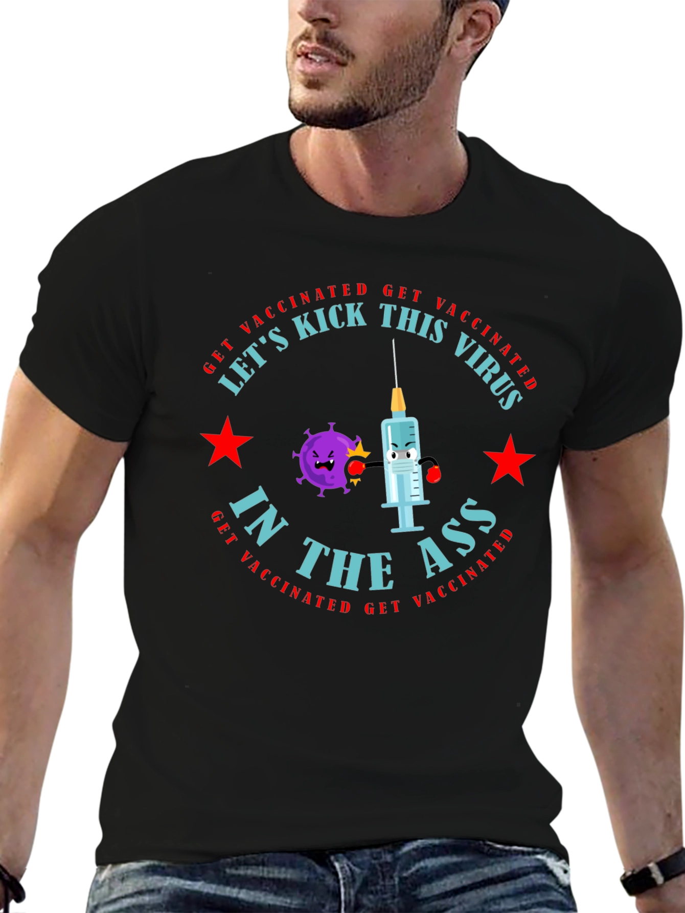 Vaccinated Virus Kick T-Shirt