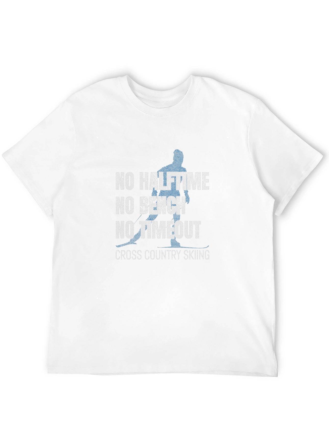 No Halftime Skiing Black Graphic Tee Shirt