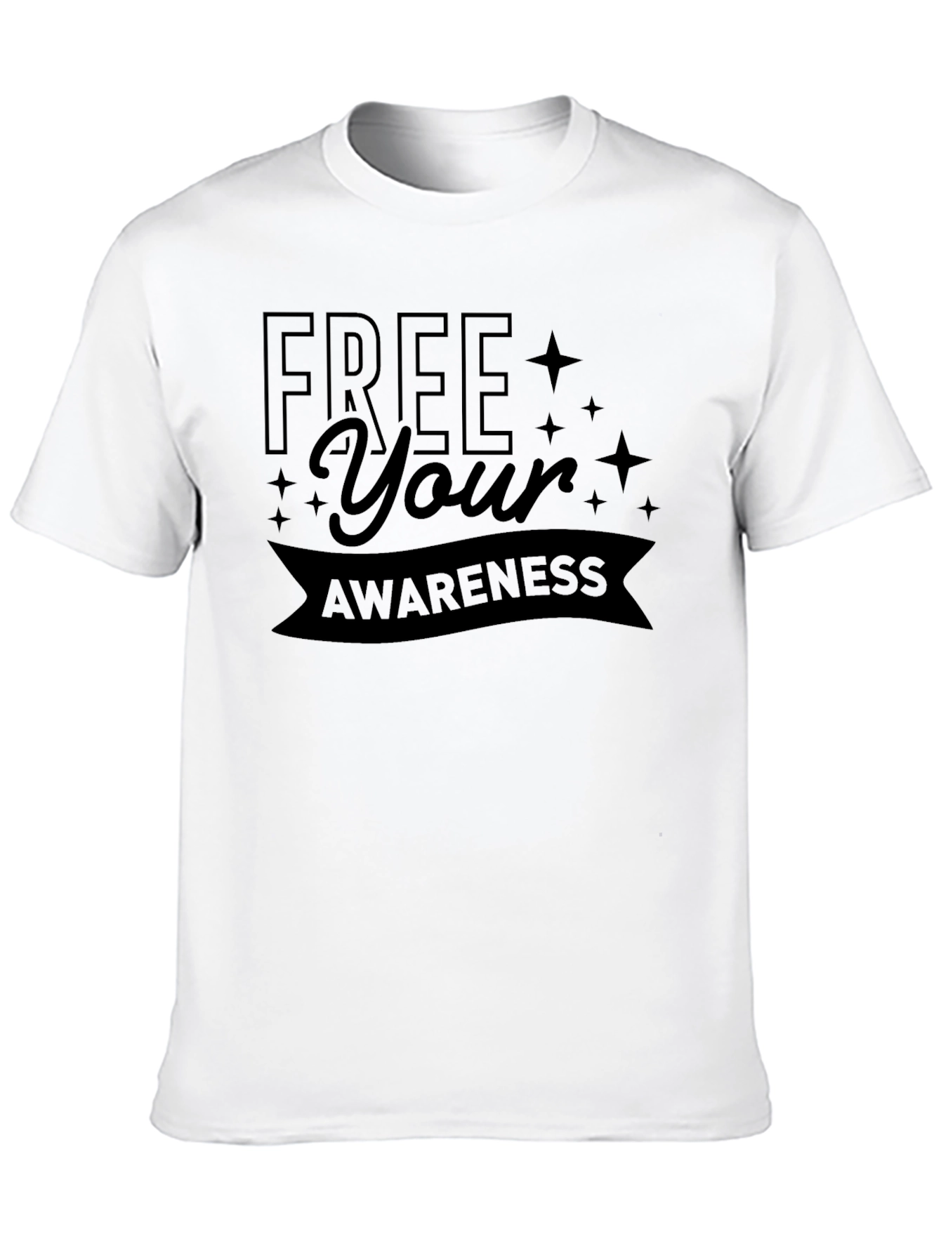 Free Your Awareness Black Graphic T-Shirt