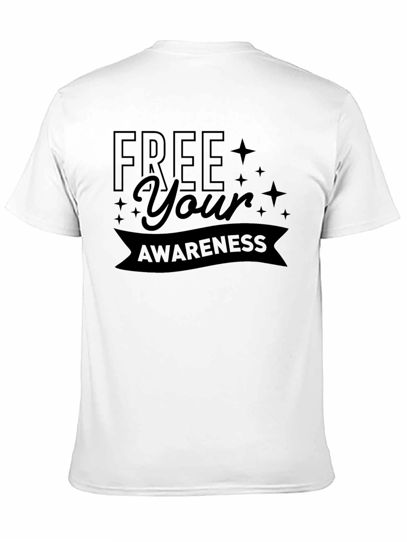 Free Your Awareness Black Graphic T-Shirt