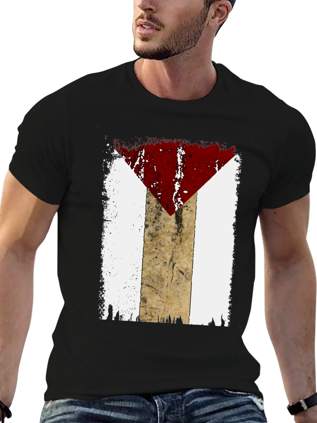 Distressed Flag Graphic T-Shirt