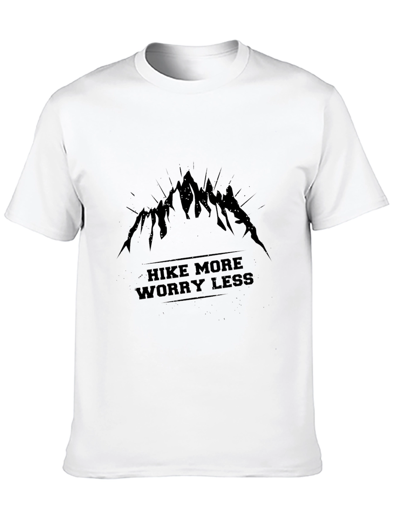 Hike More Worry Less Black Graphic Tee