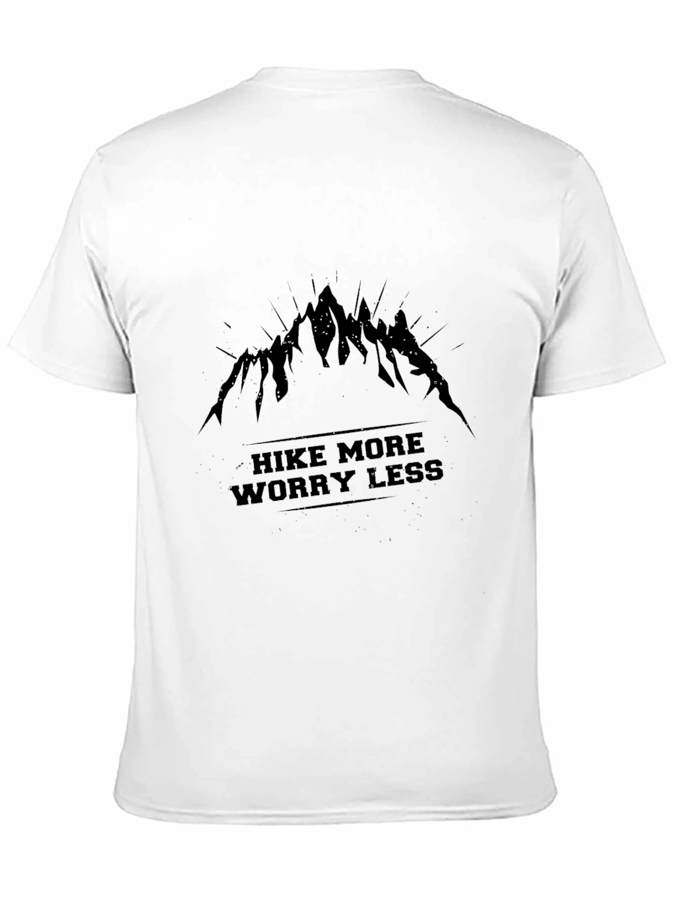 Hike More Worry Less Black Graphic Tee