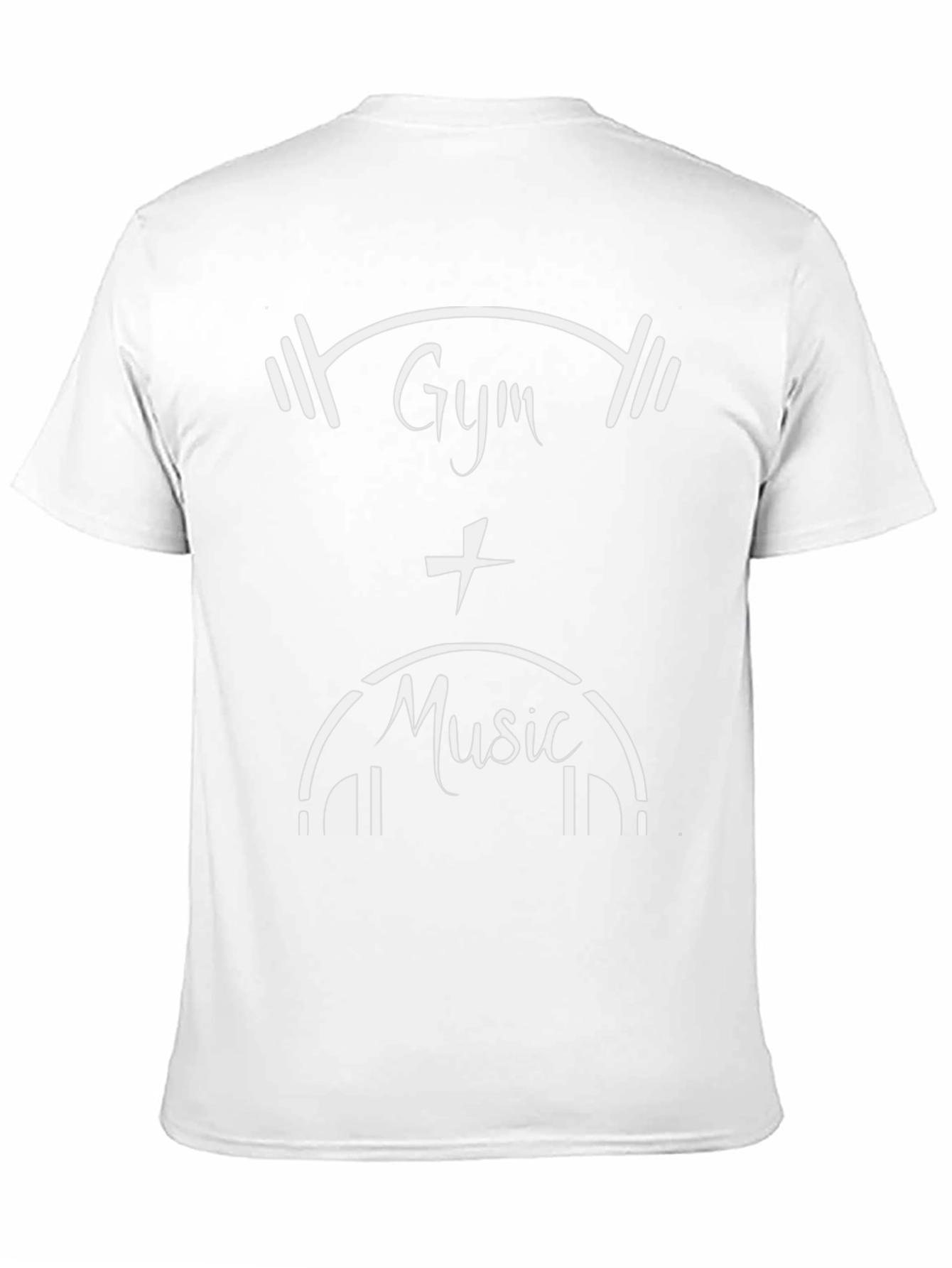 Gym and Music Graphic Tee - Black Cotton T-Shirt