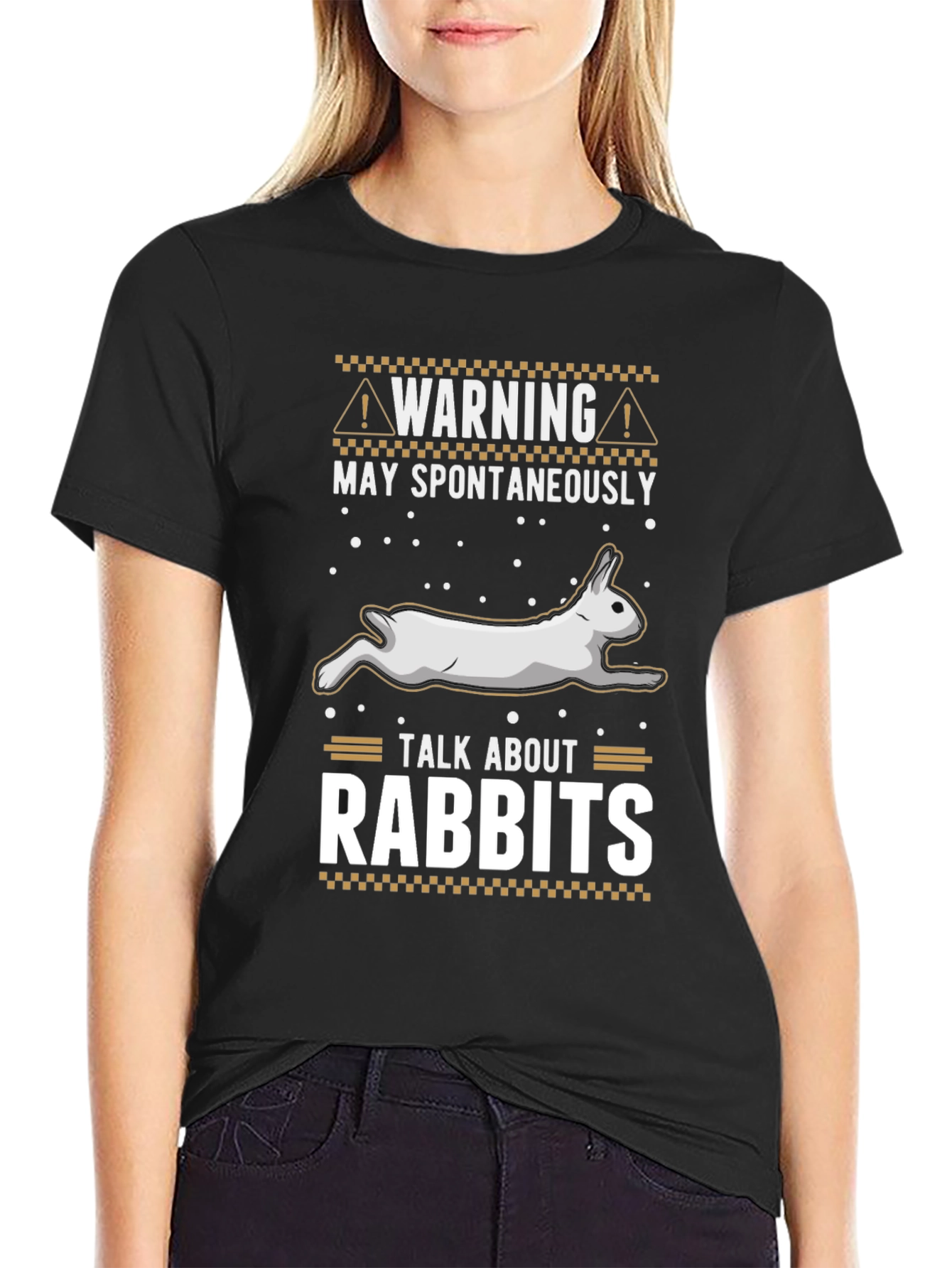 Warning: May Spontaneously Talk About Rabbits T-Shirt