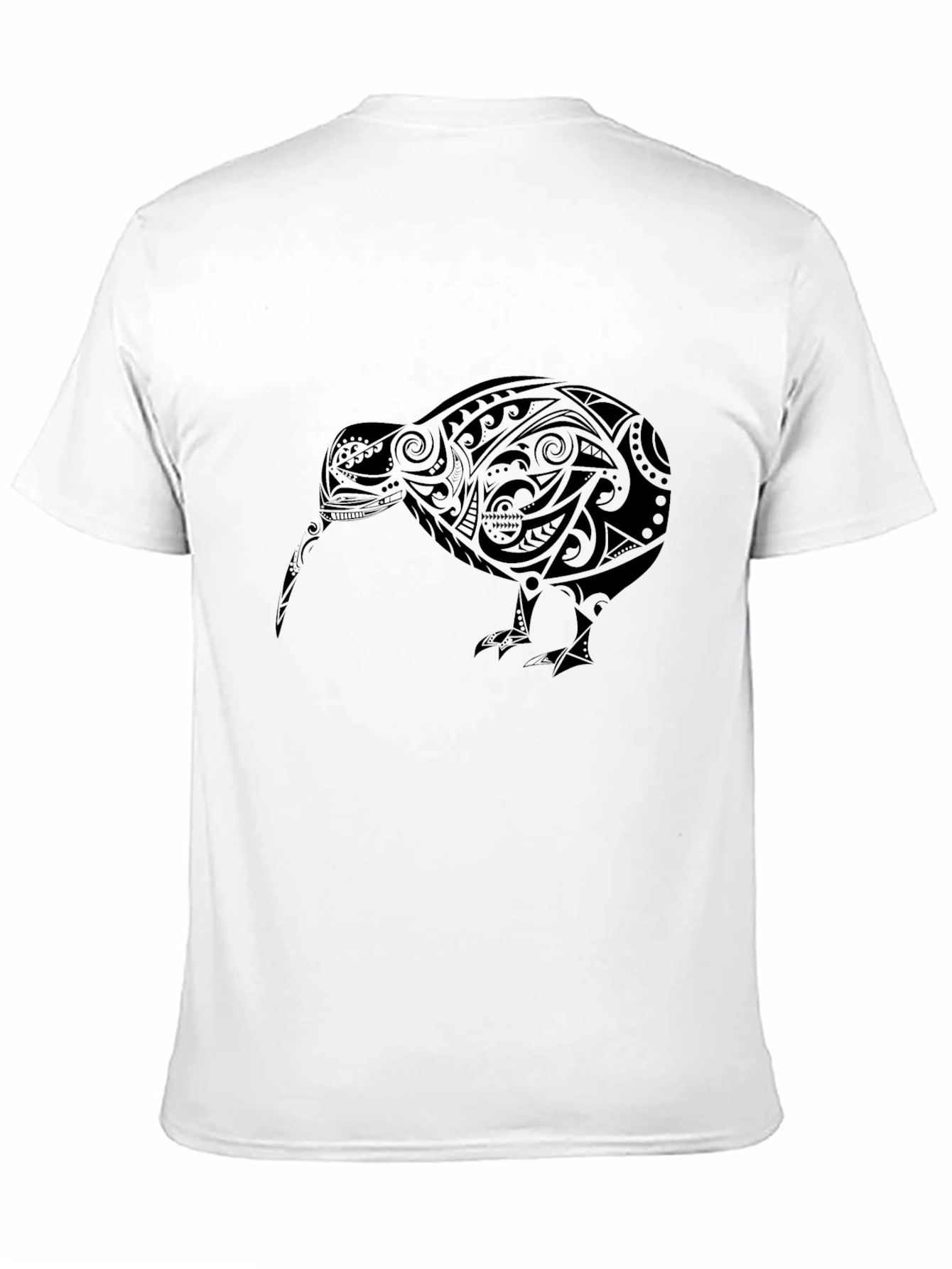 Tribal Kiwi Bird Black T-Shirt