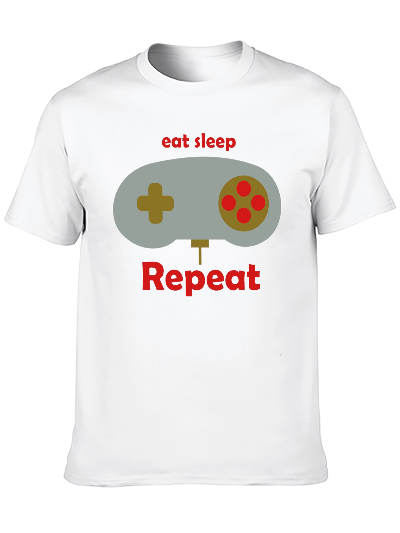 Eat Sleep Game Repeat Black T-Shirt
