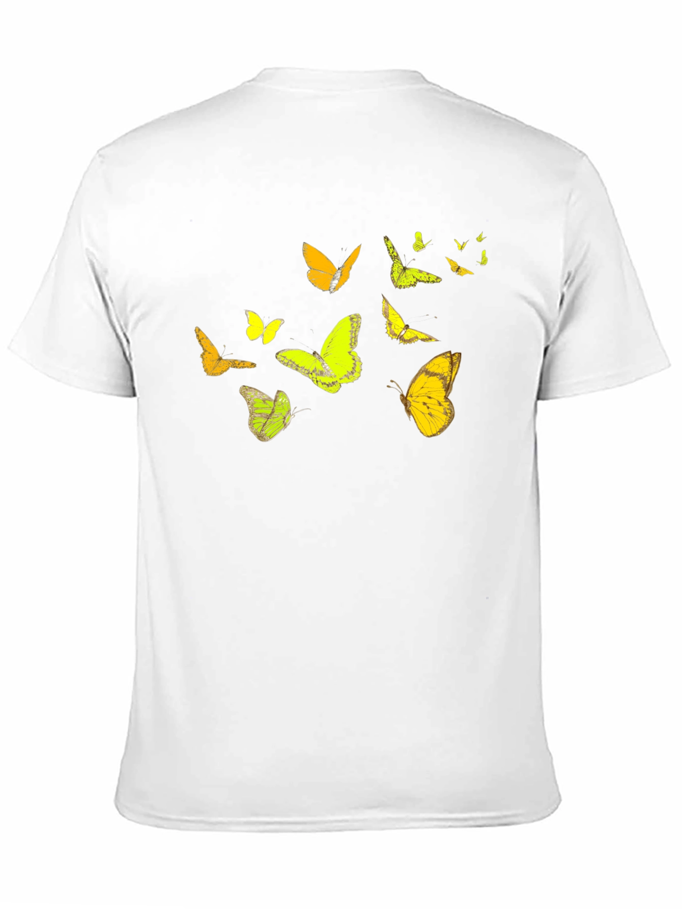 Butterfly Print Black Casual T-Shirt