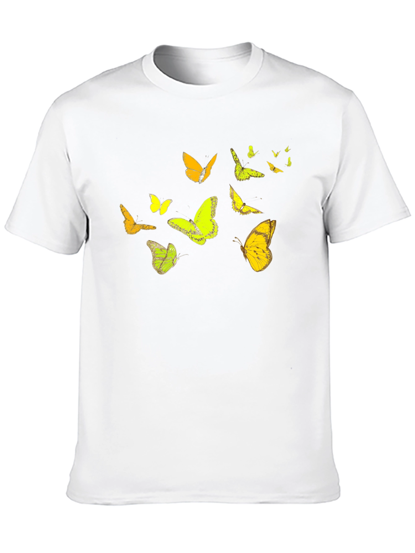 Butterfly Print Black Casual T-Shirt