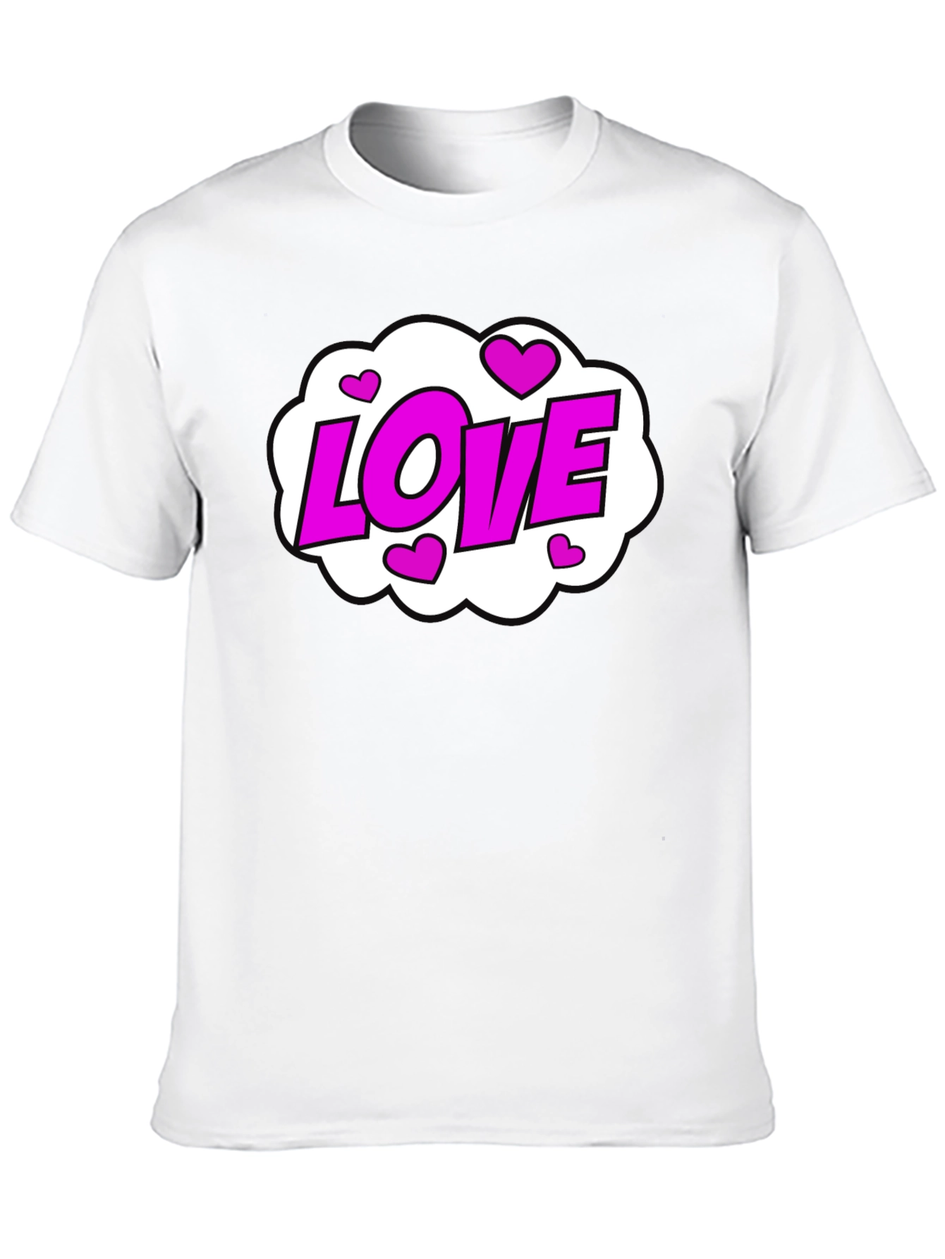Love Heart Graphic Black T-Shirt - Trendy Casual Tee