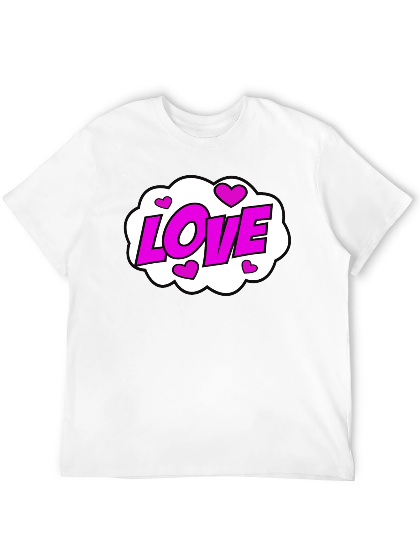 Love Heart Graphic Black T-Shirt - Trendy Casual Tee