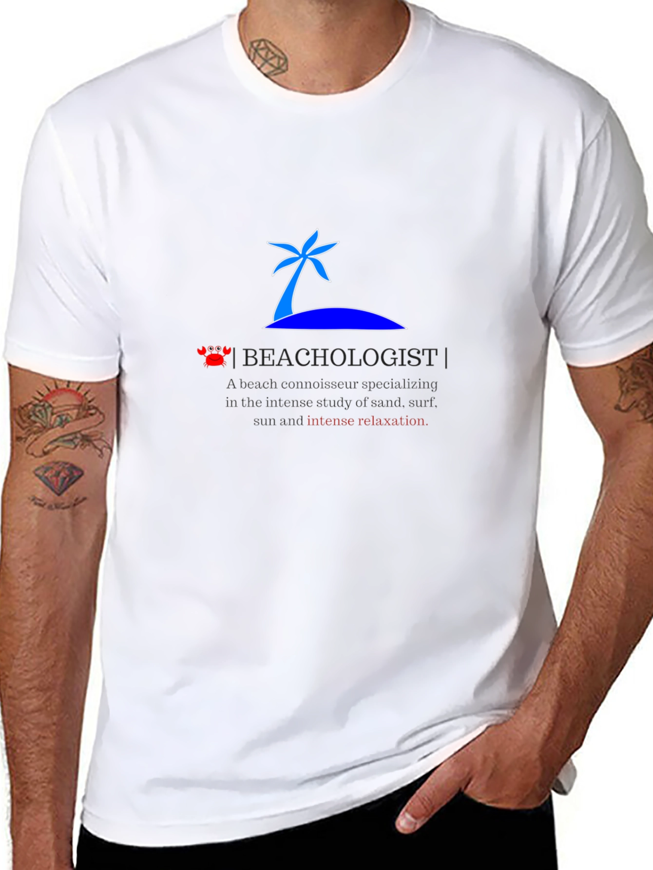Beachologist Mens T-Shirt - Relax on Island