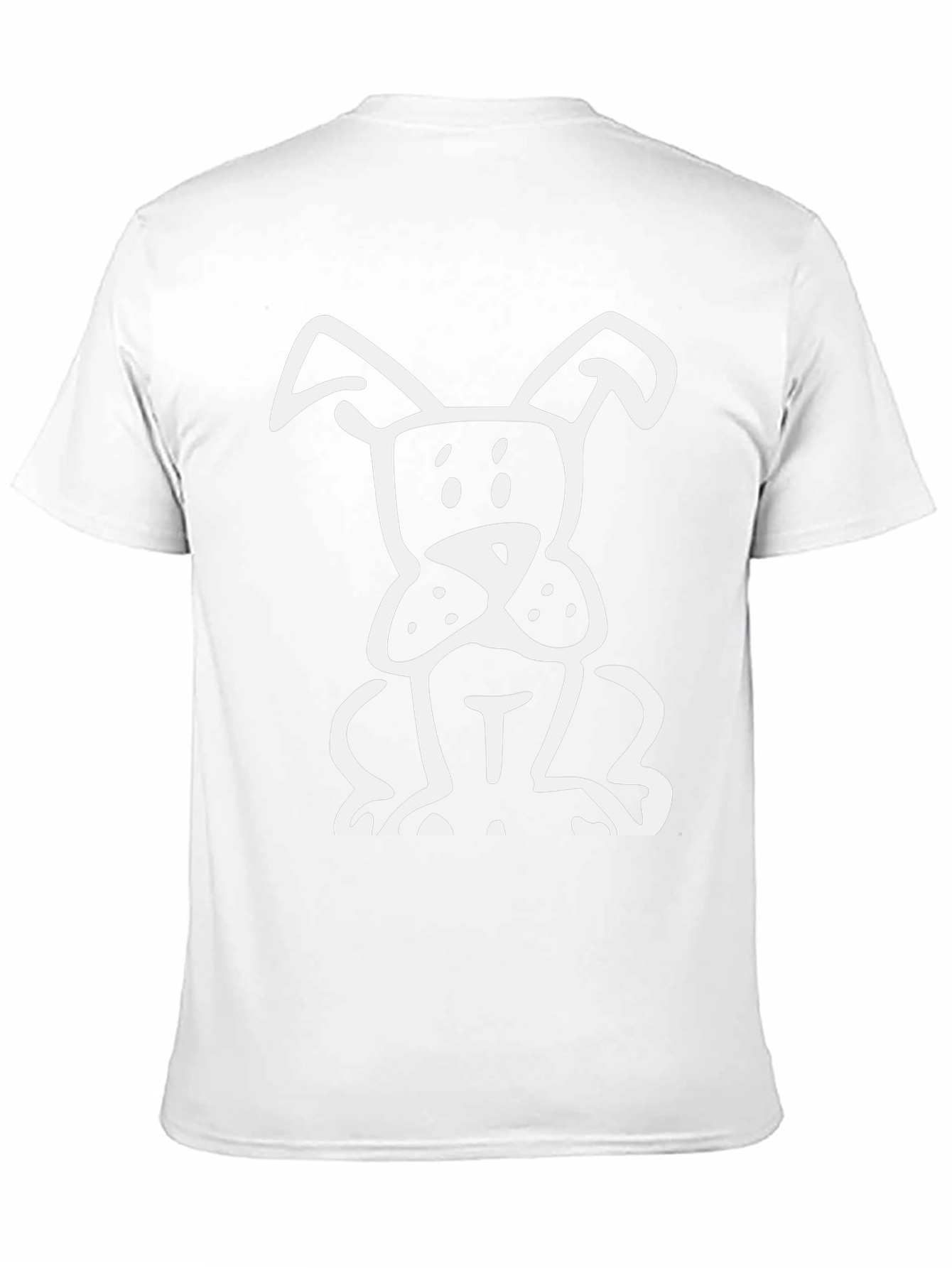 Dog Cartoon Graphic Tee - Black