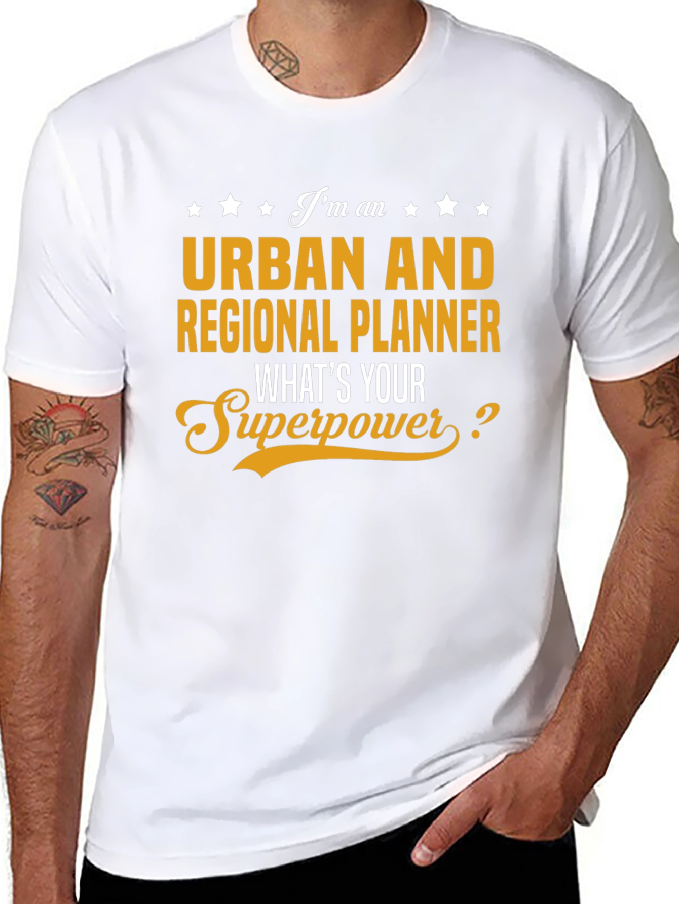 Urban Planner Superpower Black T-Shirt