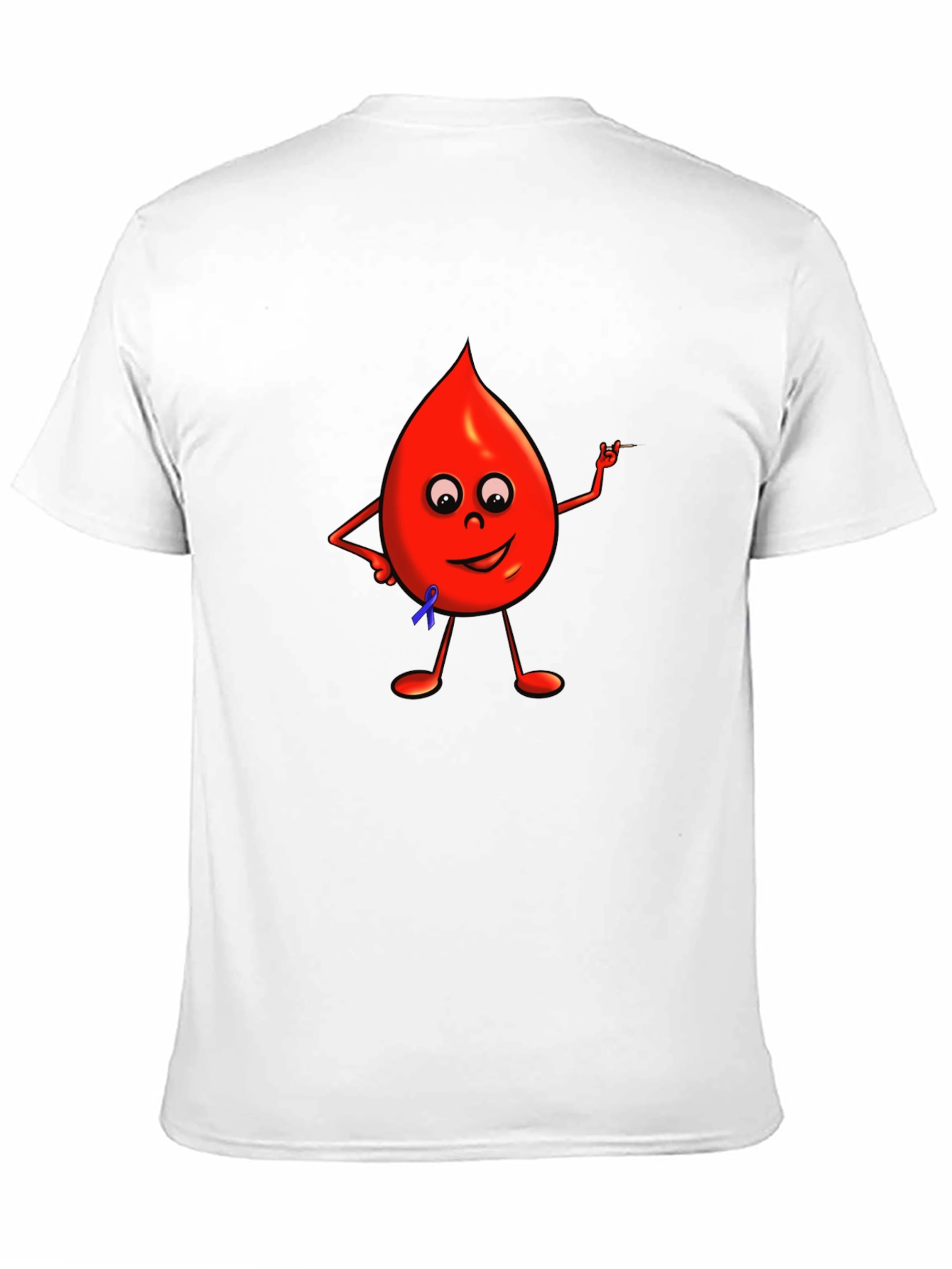 Cartoon Blood Drop Black T-Shirt