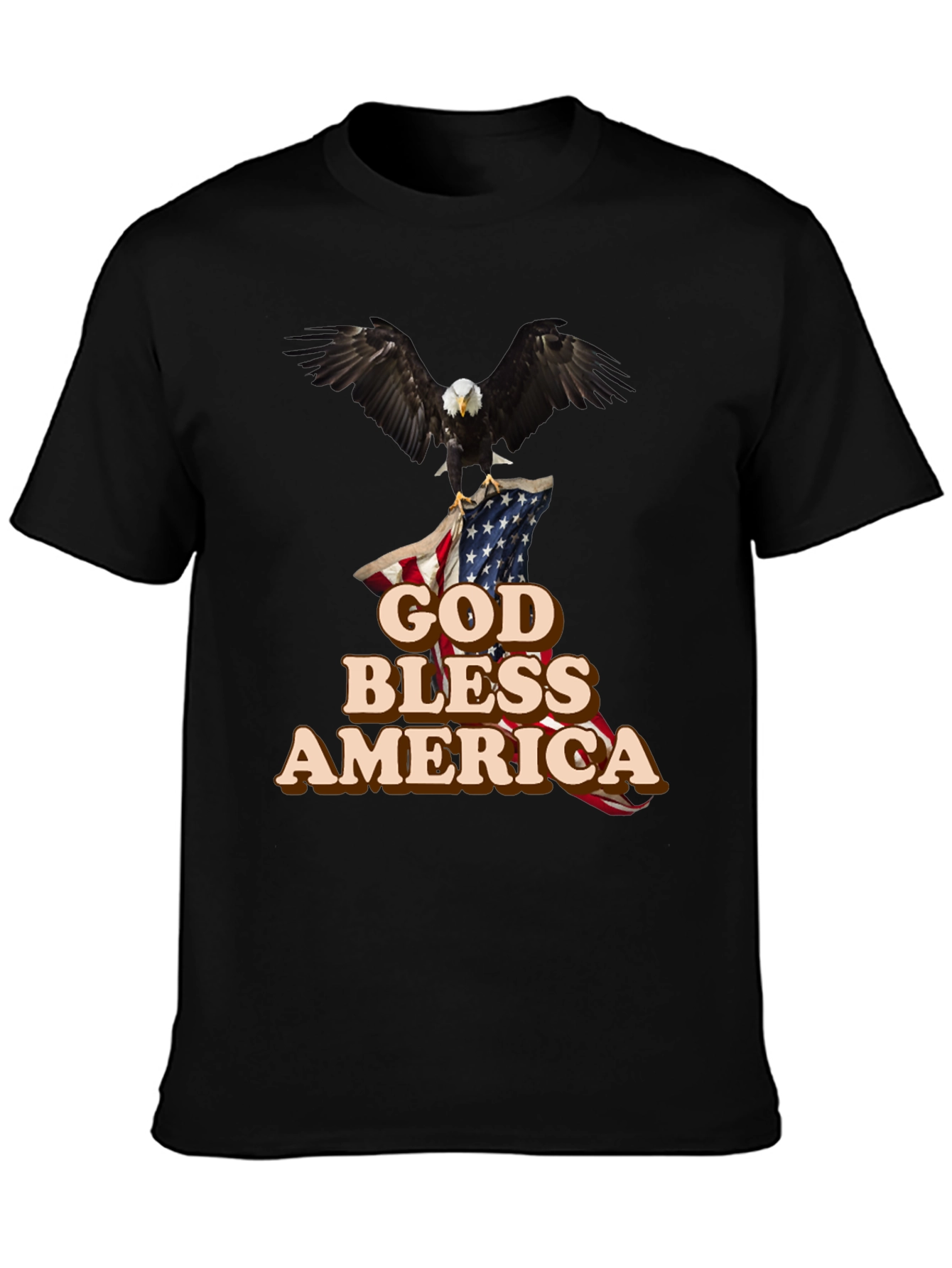 God Bless America T-Shirt Patriotic Eagle Design