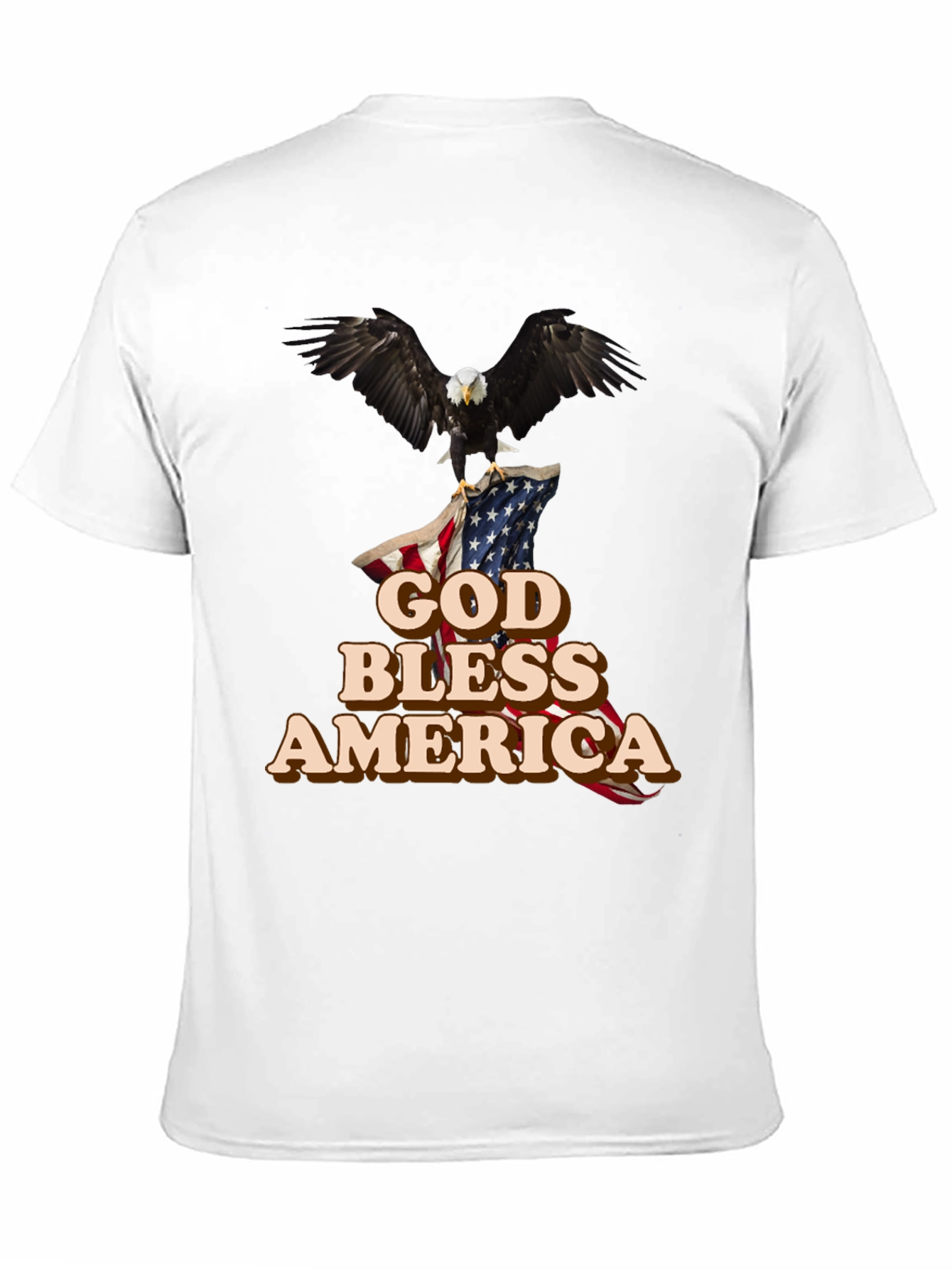God Bless America T-Shirt Patriotic Eagle Design