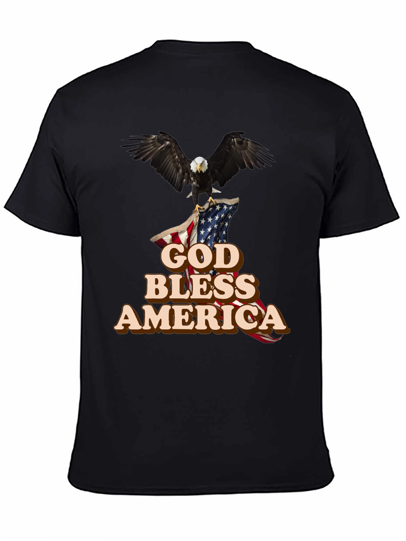 God Bless America T-Shirt Patriotic Eagle Design
