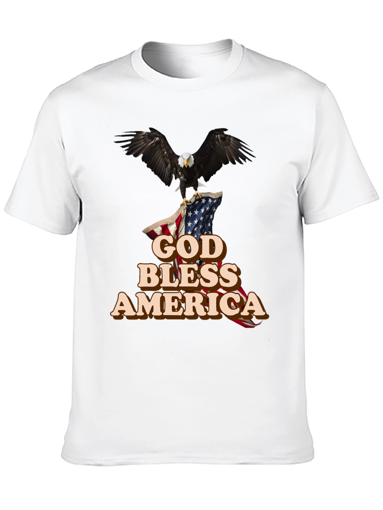 God Bless America T-Shirt Patriotic Eagle Design