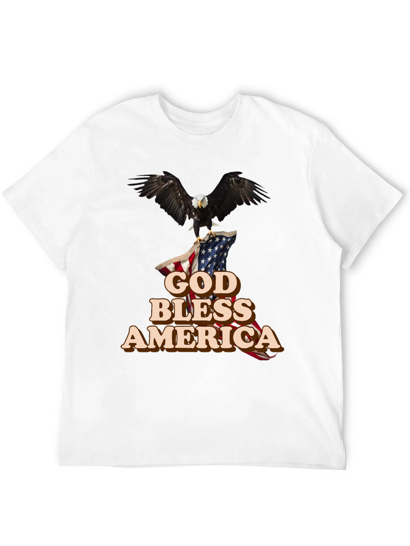 God Bless America T-Shirt Patriotic Eagle Design