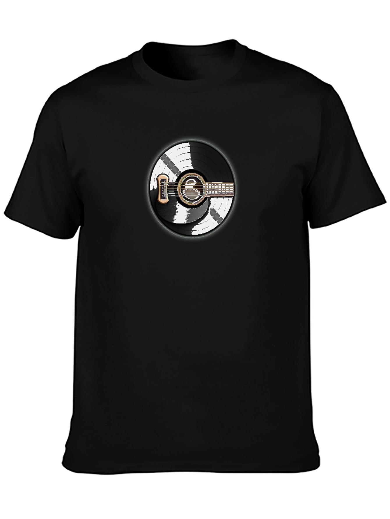 Vinyl Record Guitar Graphic T-Shirt