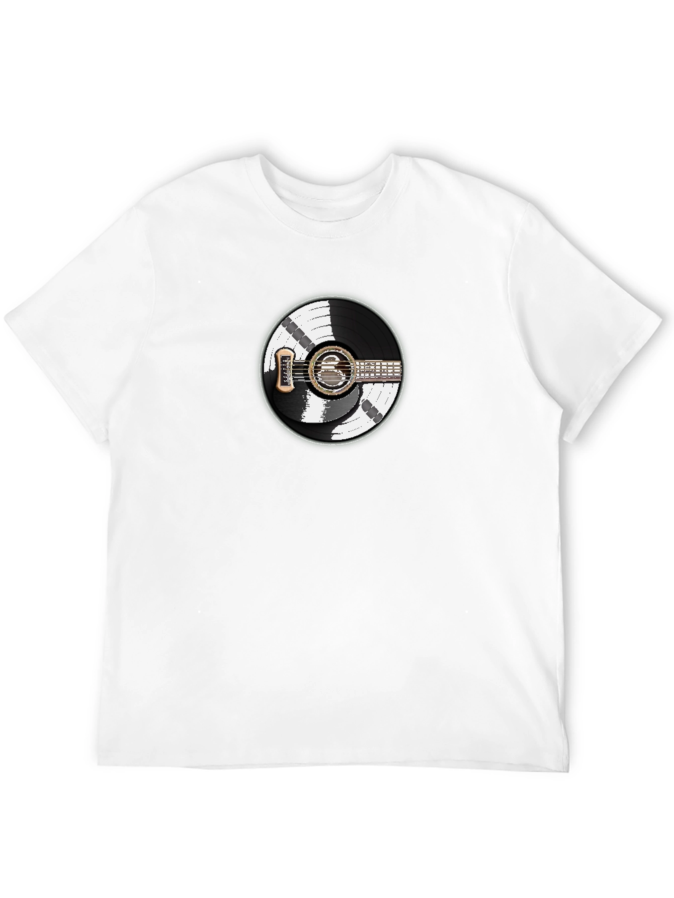 Vinyl Record Guitar Graphic T-Shirt