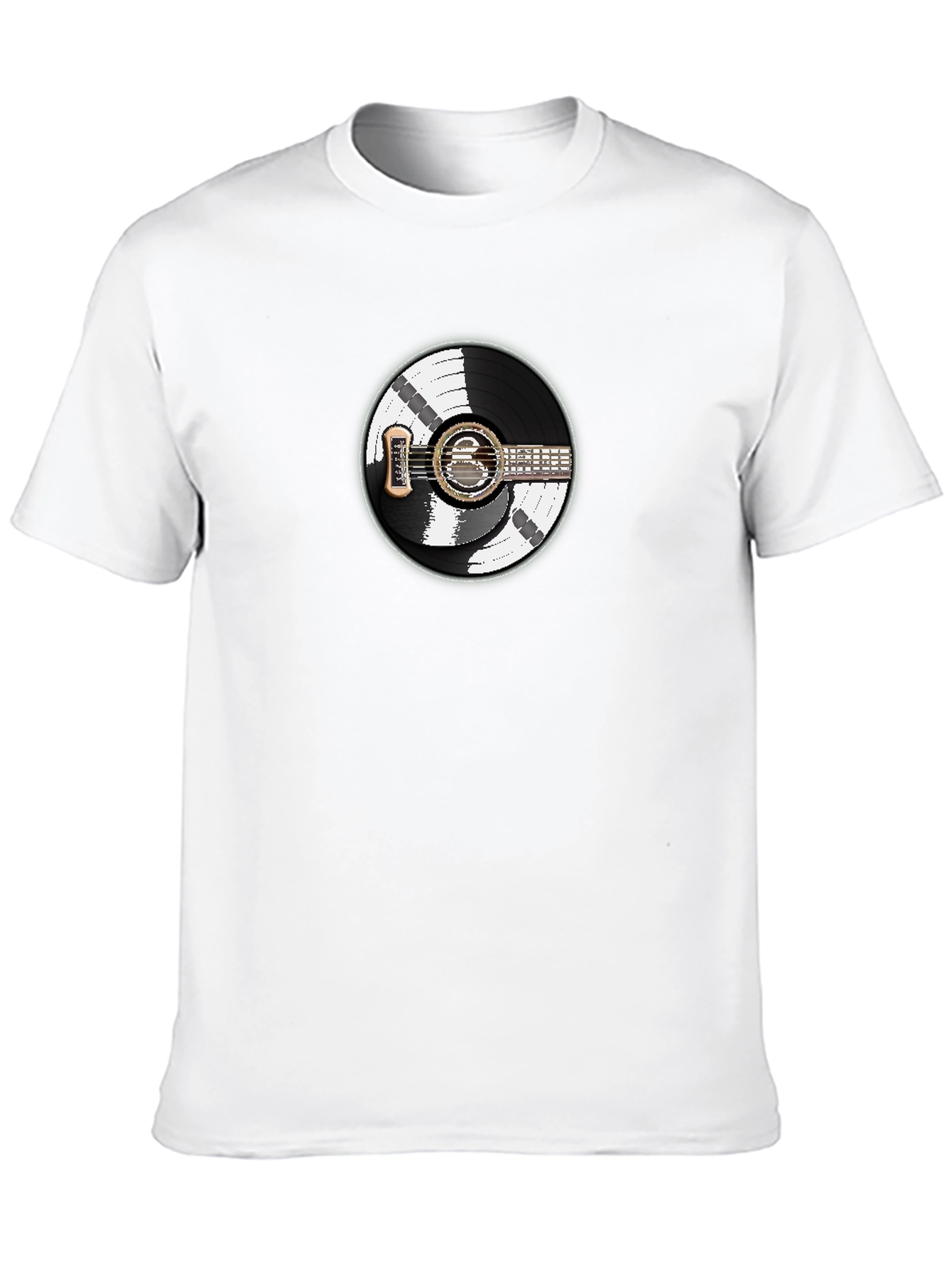 Vinyl Record Guitar Graphic T-Shirt