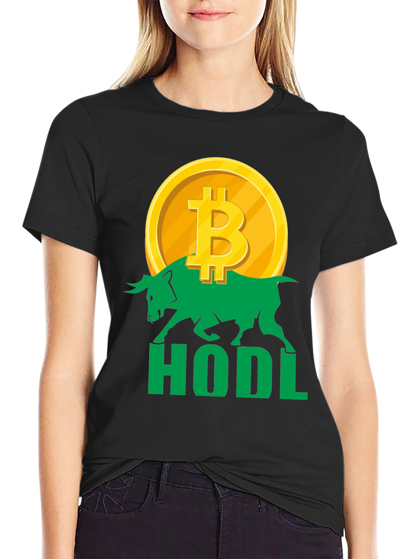 HODL Bitcoin Bull T-Shirt Crypto Investor Tee