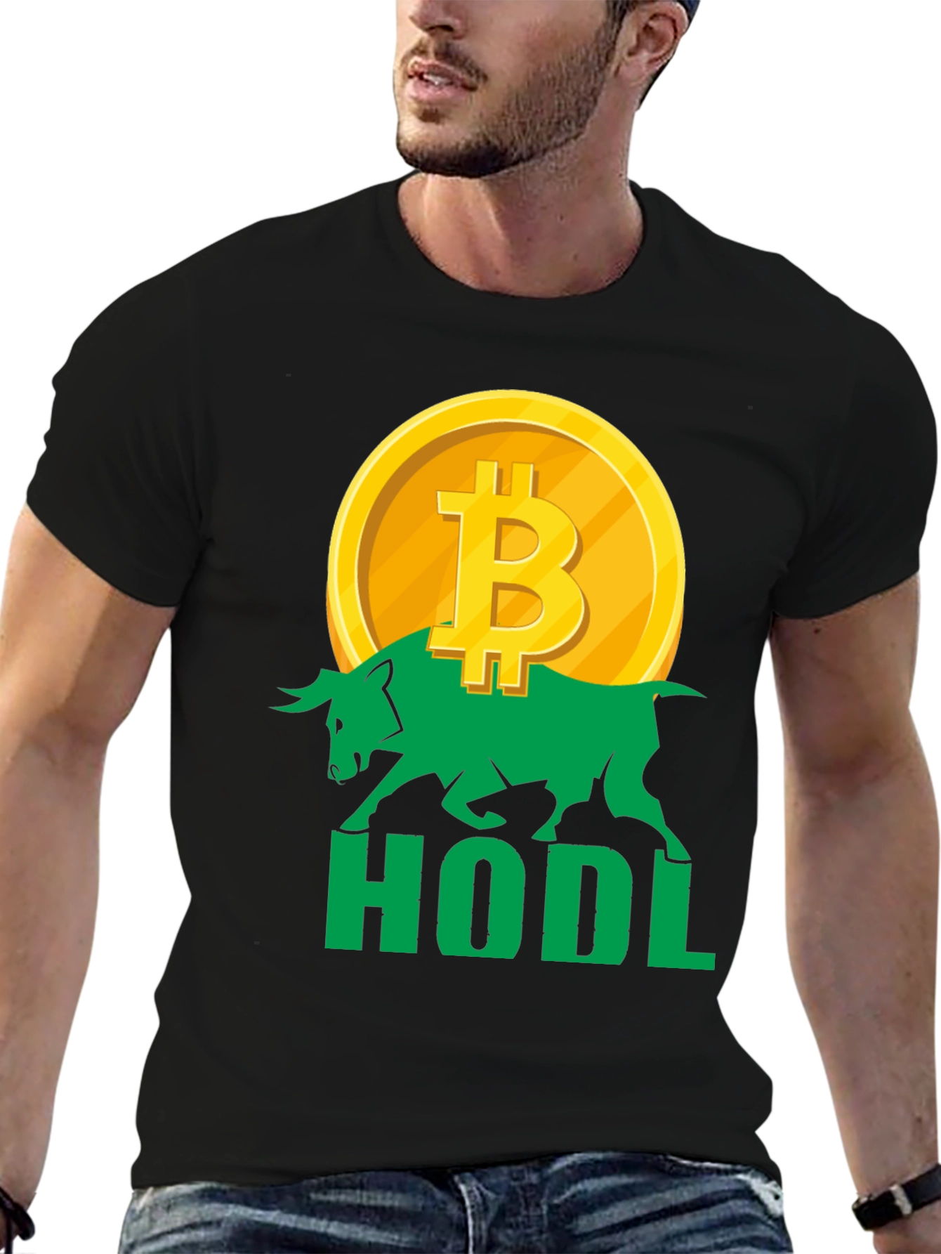 HODL Bitcoin Bull T-Shirt Crypto Investor Tee
