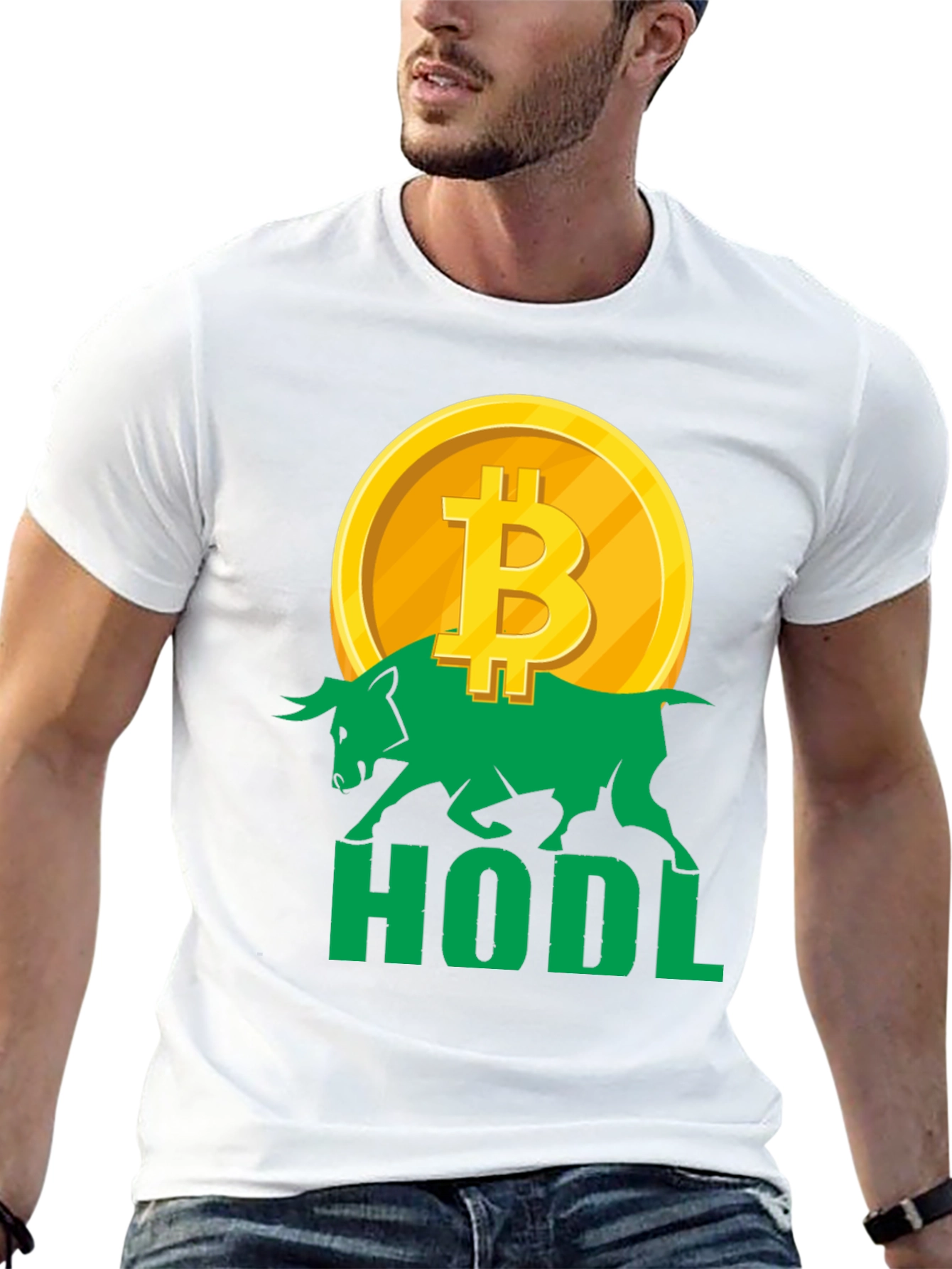 HODL Bitcoin Bull T-Shirt Crypto Investor Tee