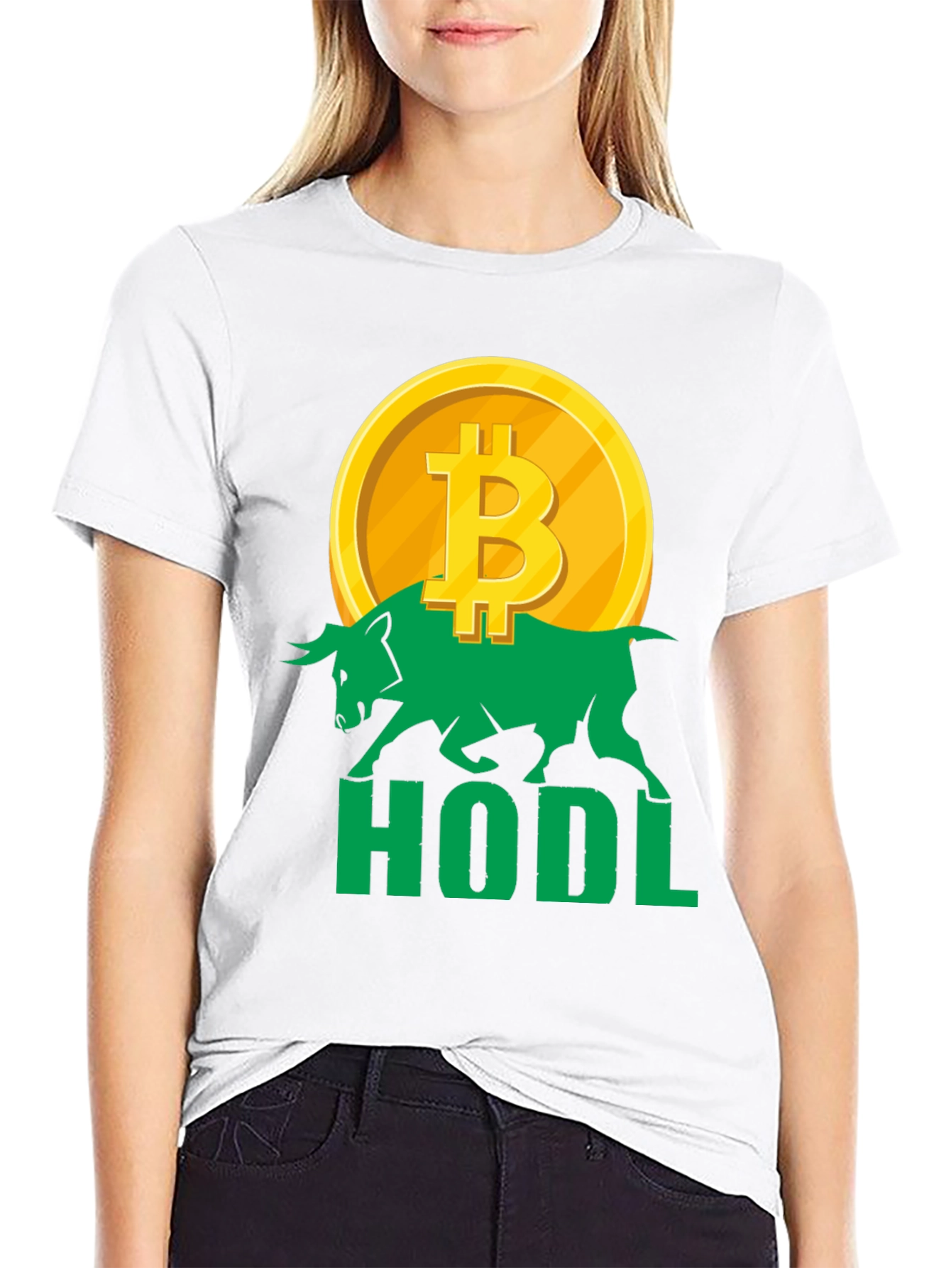 HODL Bitcoin Bull T-Shirt Crypto Investor Tee