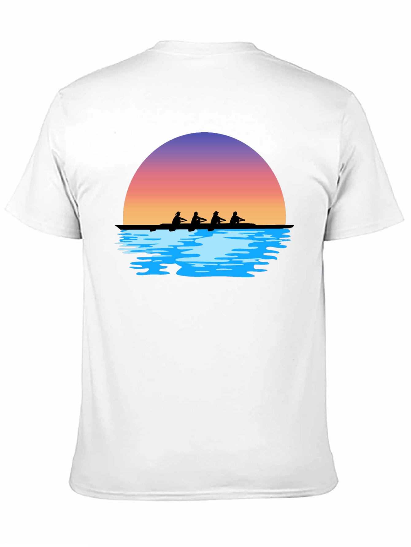Sunset Rowers T-Shirt | Black Graphic Tee