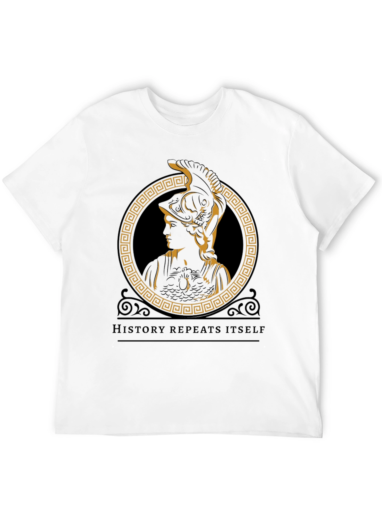 History Repeats T-Shirt - Greek Goddess Athena Design
