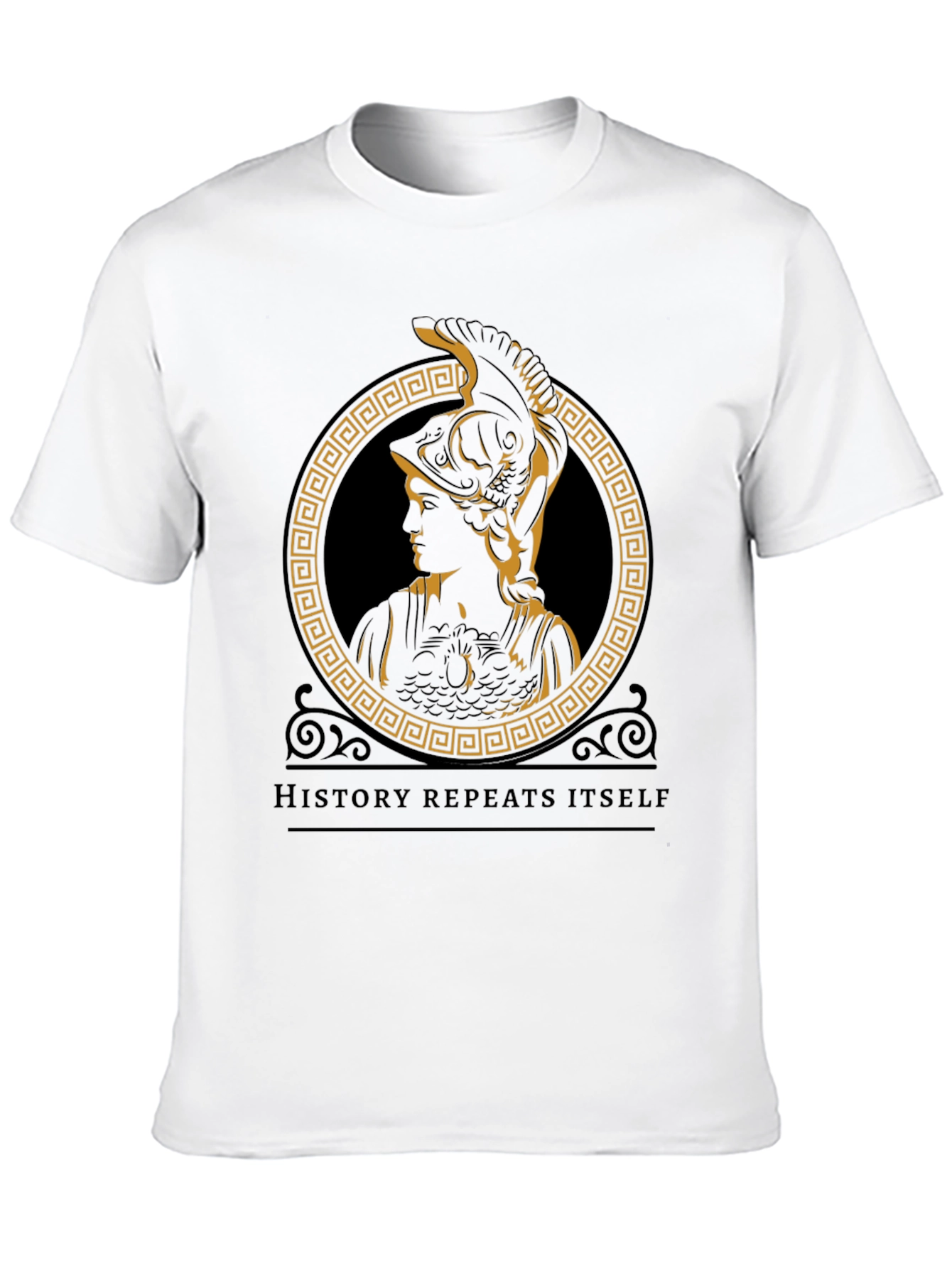 History Repeats T-Shirt - Greek Goddess Athena Design