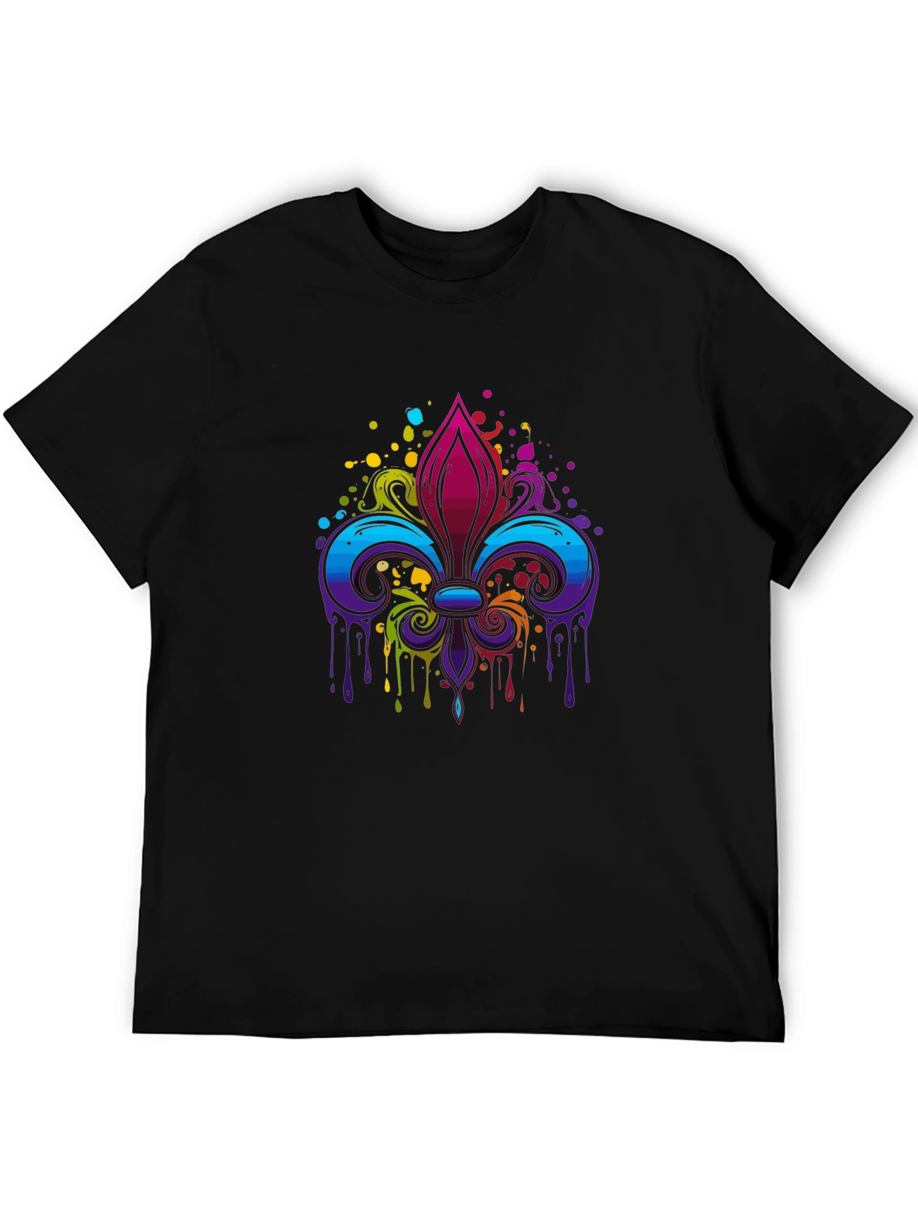 Colorful Fleur-de-lis Graphic Tee