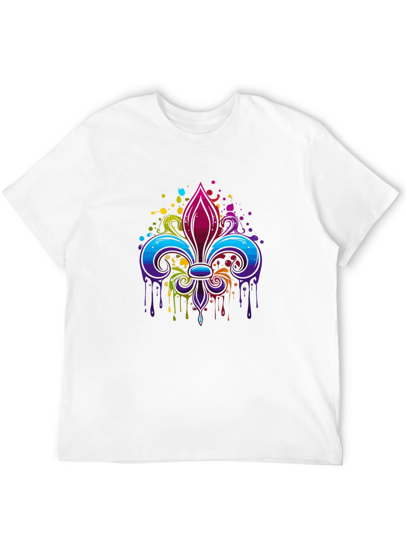 Colorful Fleur-de-lis Graphic Tee