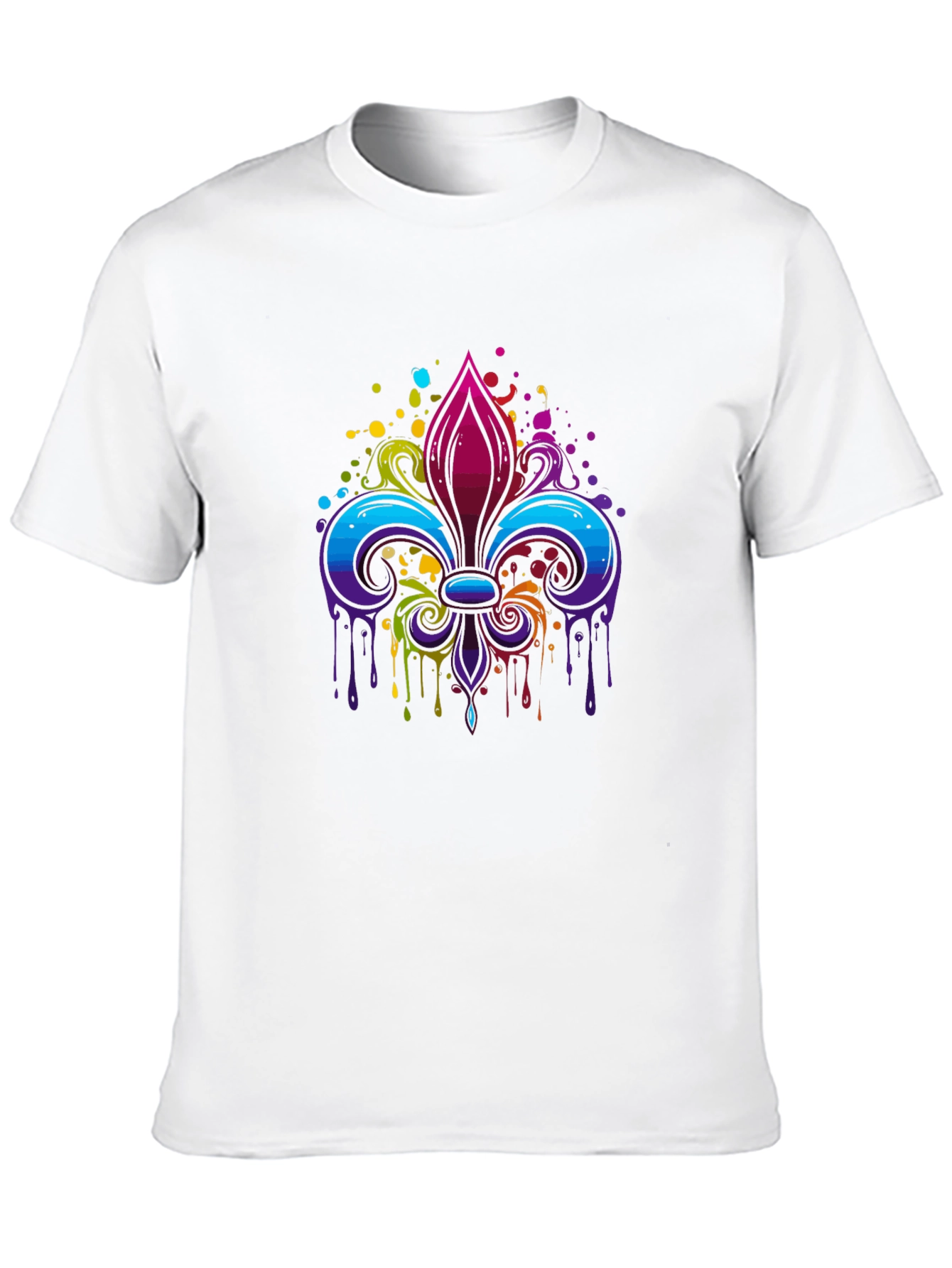 Colorful Fleur-de-lis Graphic Tee