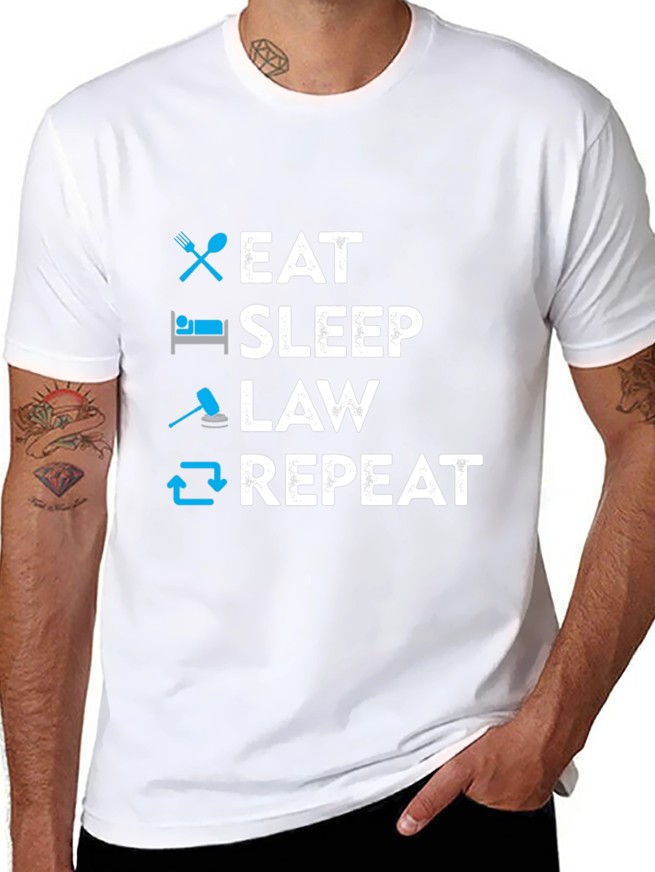 Eat Sleep Law Repeat T-Shirt