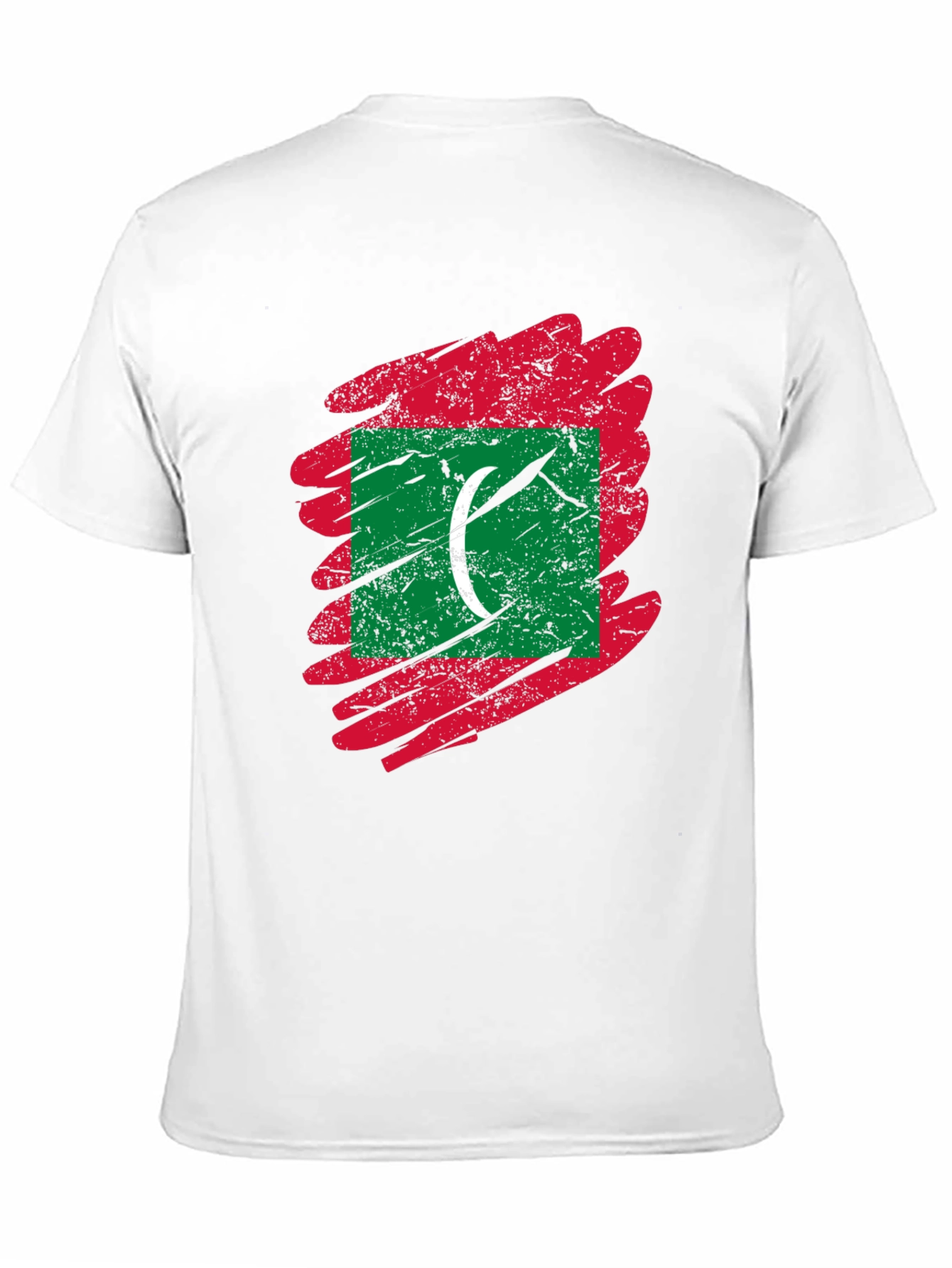 Maldives Flag T-Shirt - Distressed Design
