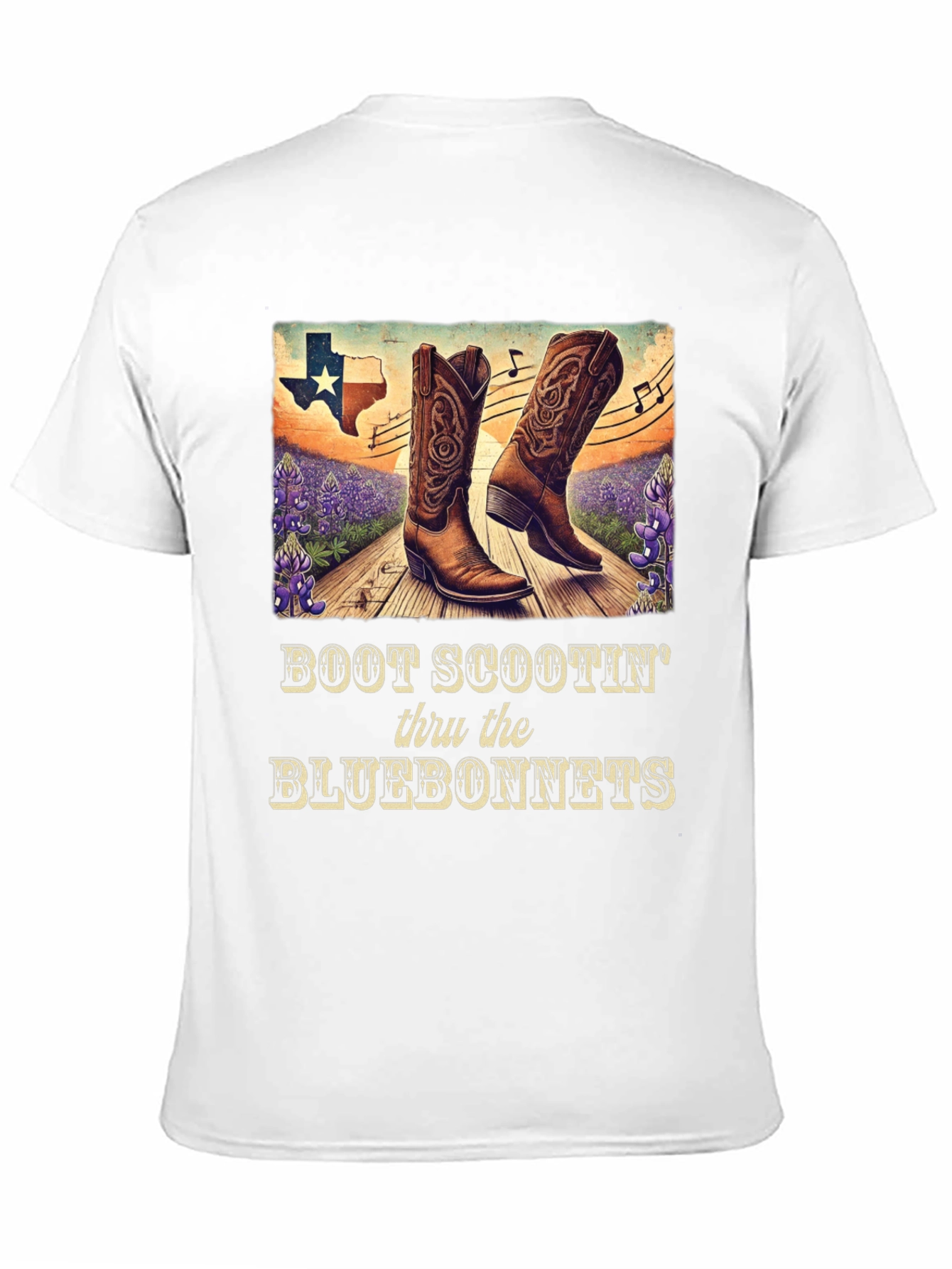Boot Scootin Thru Bluebonnets Graphic Tee