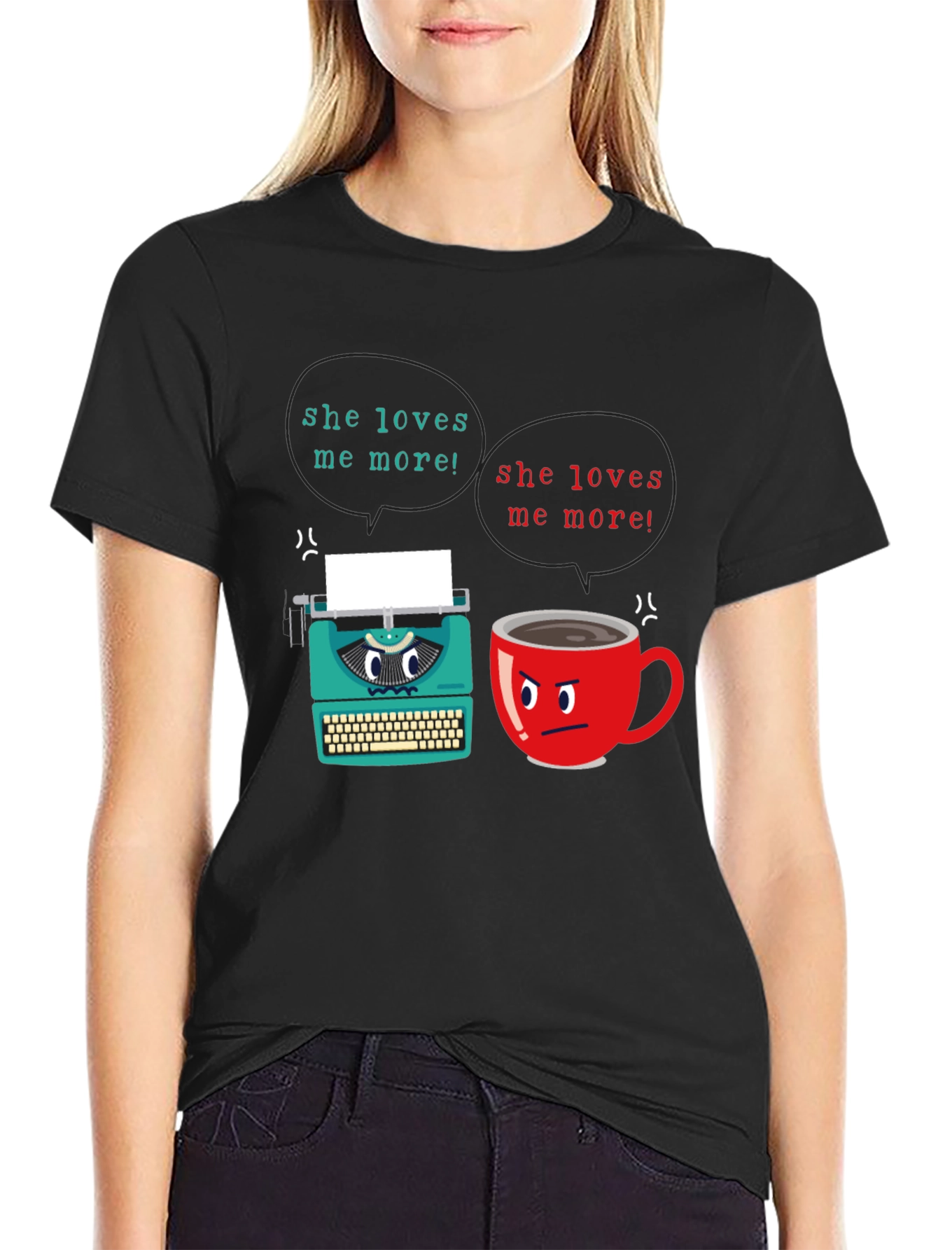 Quirky She Loves Me More! Graphic Tee