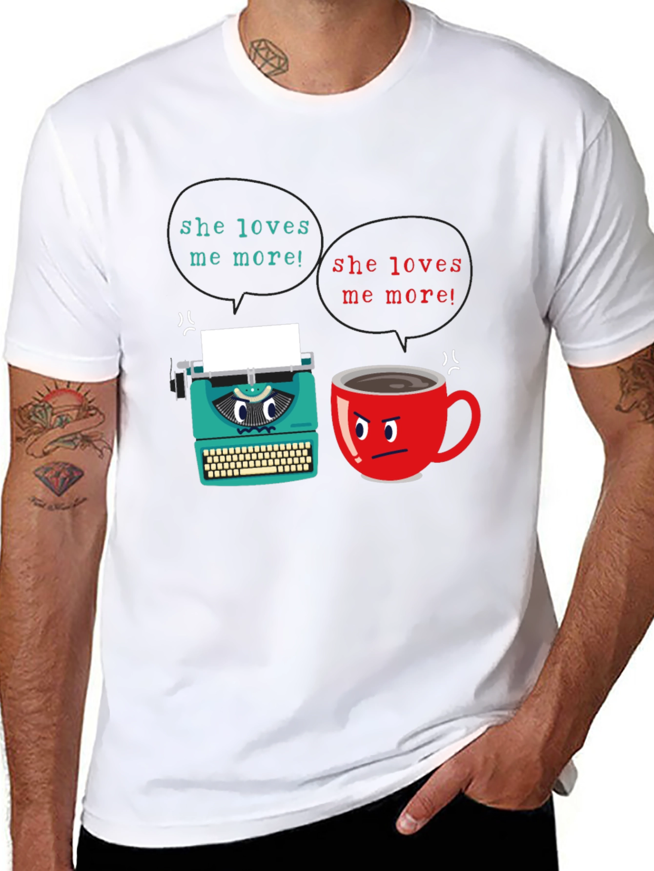 Quirky She Loves Me More! Graphic Tee