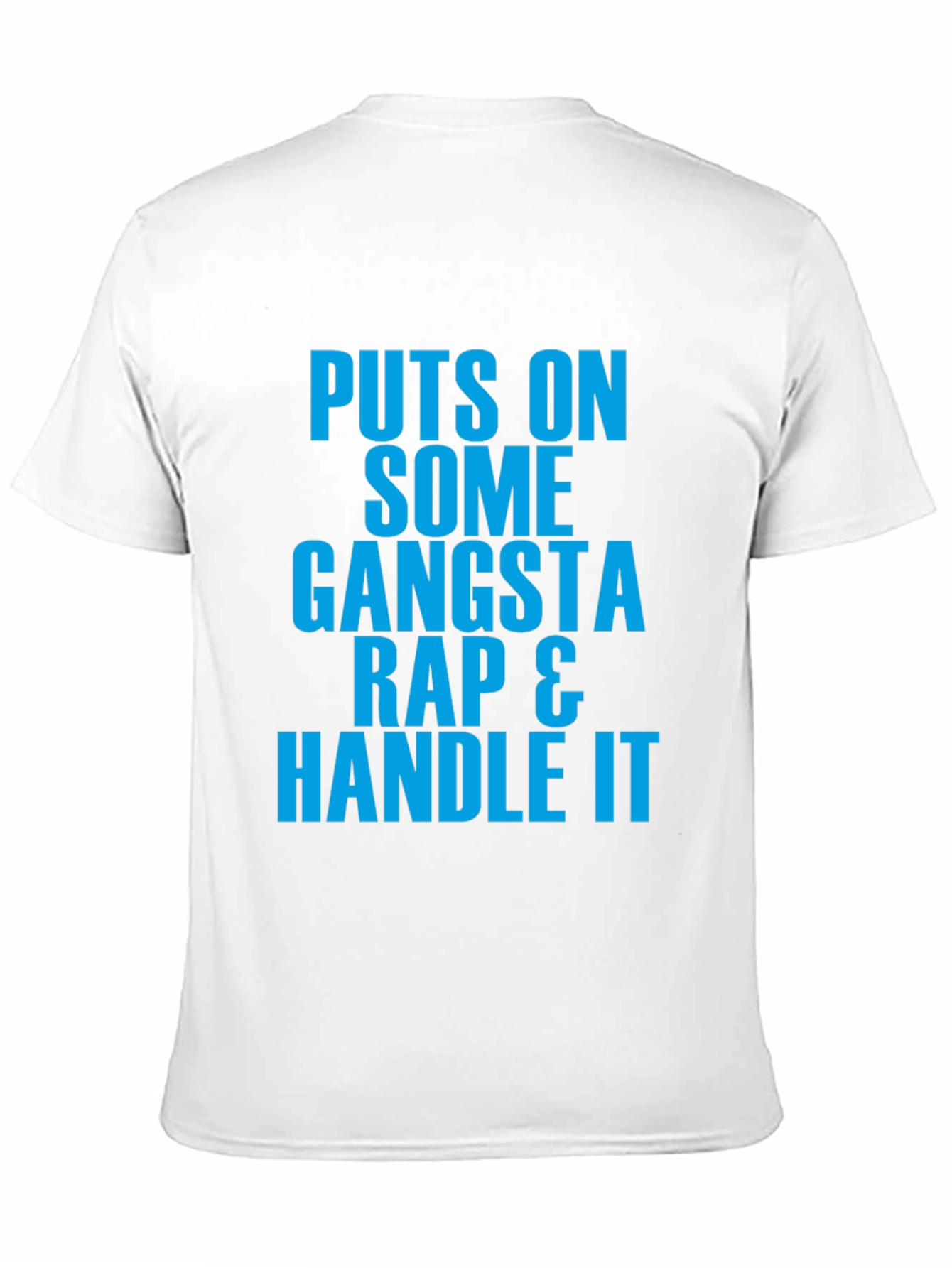 Gangsta Rap Graphic Tee - Handle It Black T-Shirt