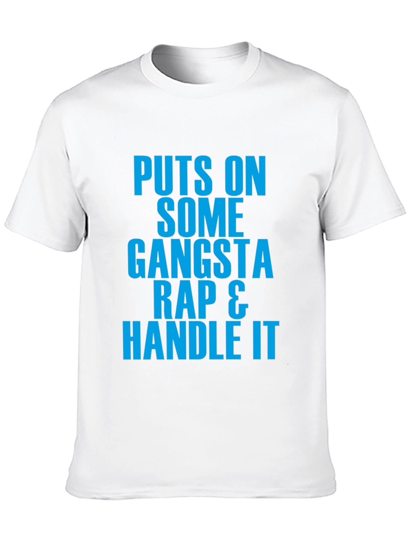 Gangsta Rap Graphic Tee - Handle It Black T-Shirt