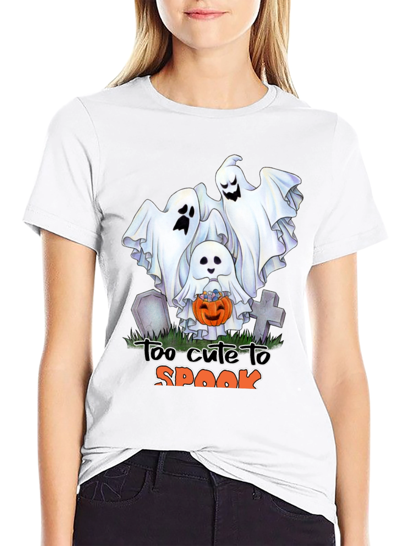Cute Halloween Ghost T-Shirt: Too Cute to Spook